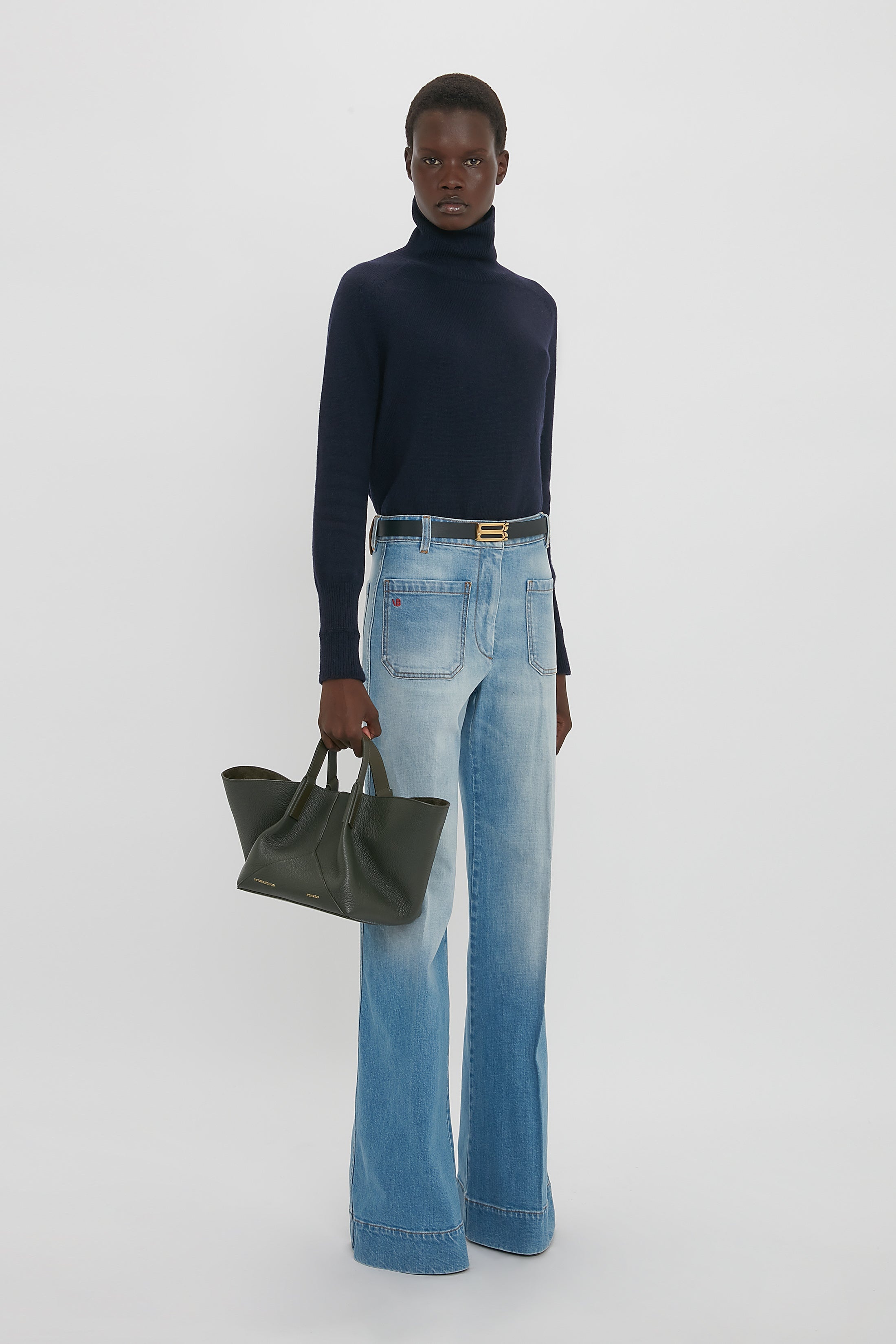 W11 Small Tote In Loden Leather - 7