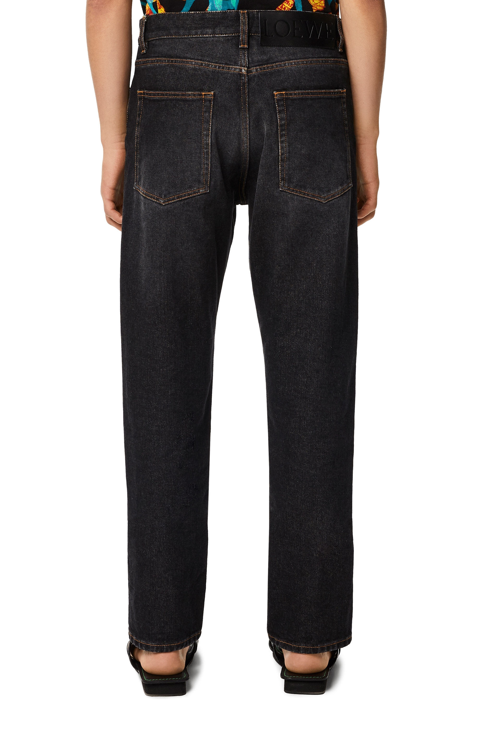 Rainbow patch trousers in denim - 4