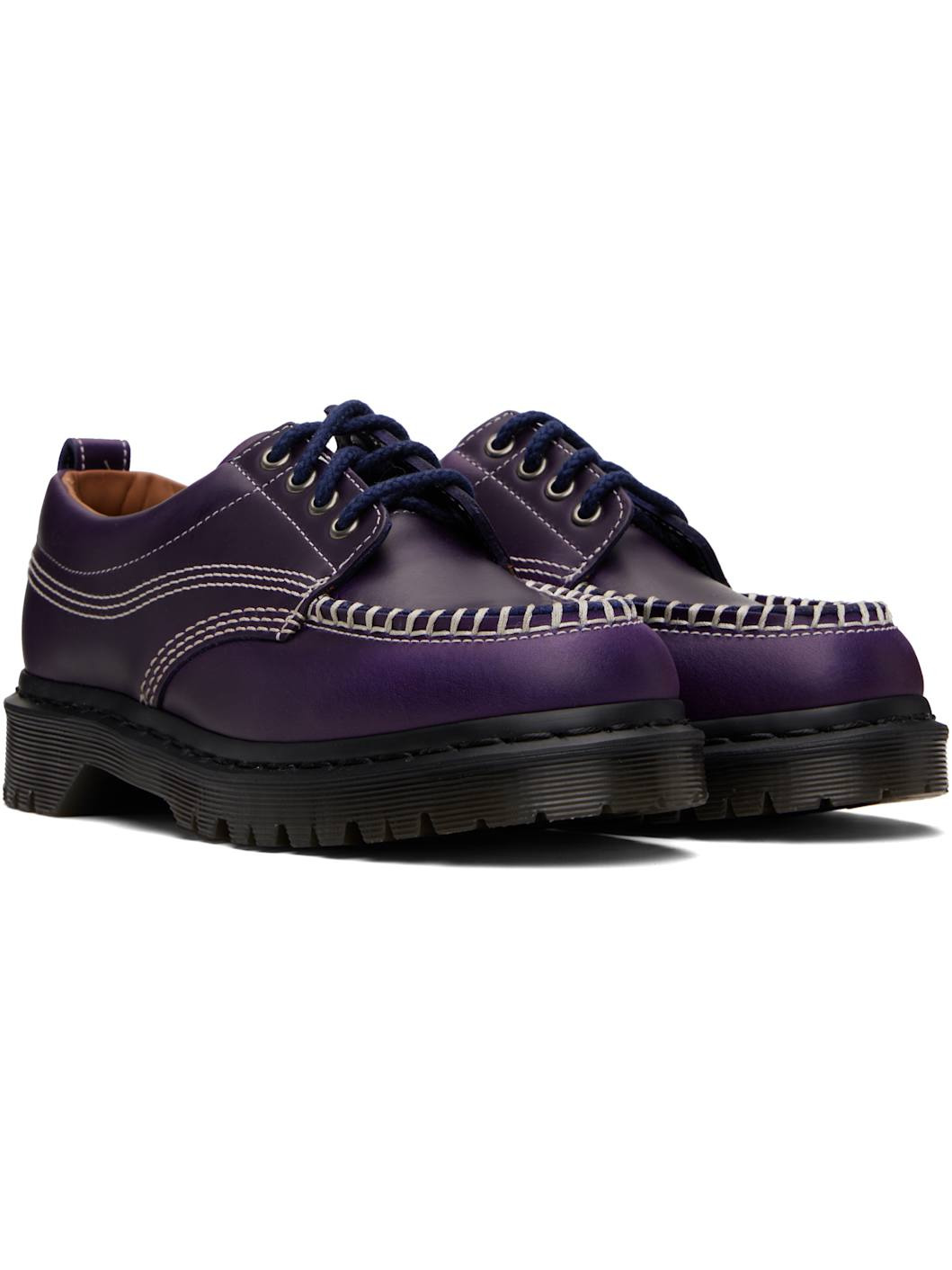 Purple Orleans Leather Lowell Derbys - 4