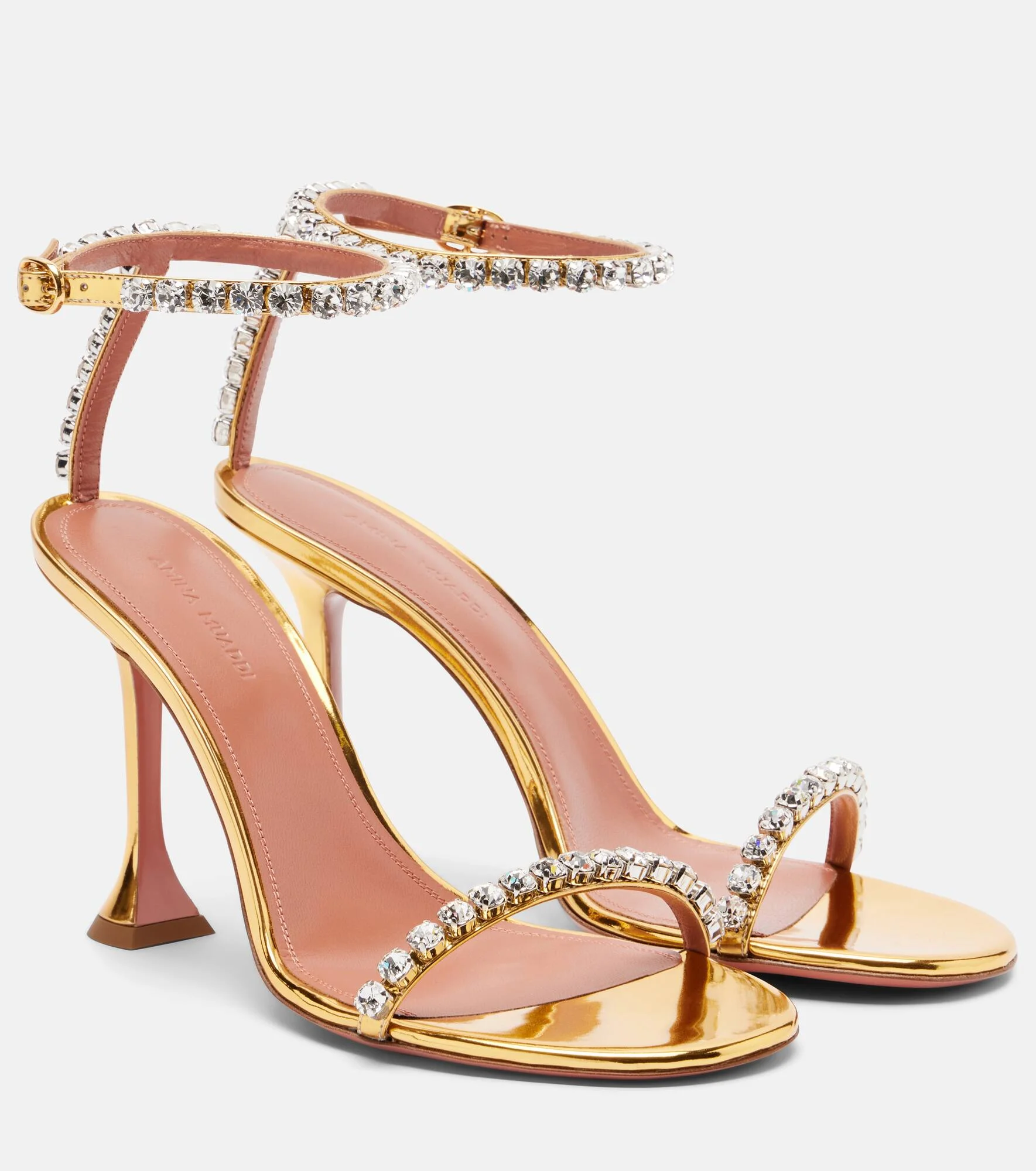 Gigi 95 embellished leather sandals - 1