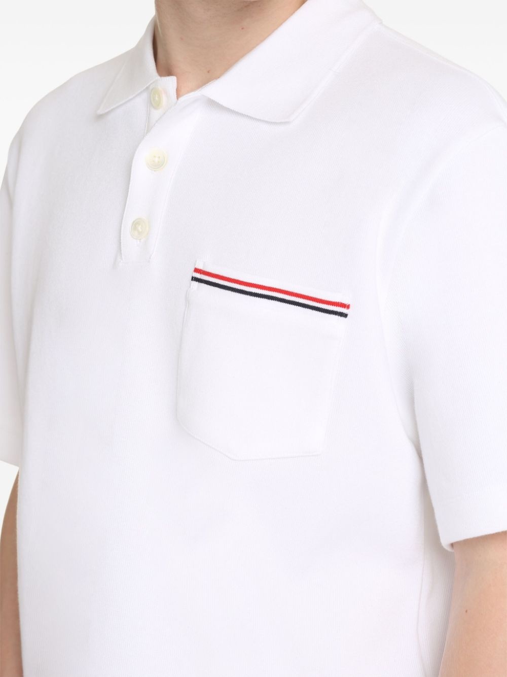 RWB-stripe cotton polo shirt - 4