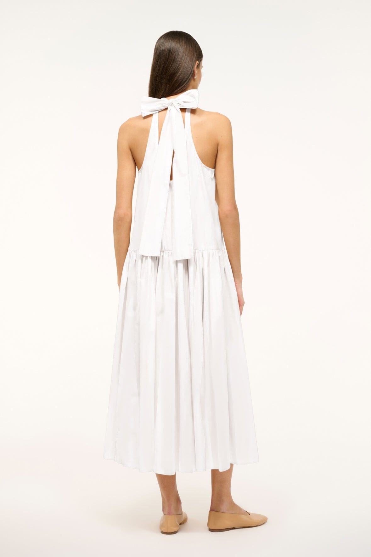 STAUD MIDI MARLOWE DRESS WHITE - 4