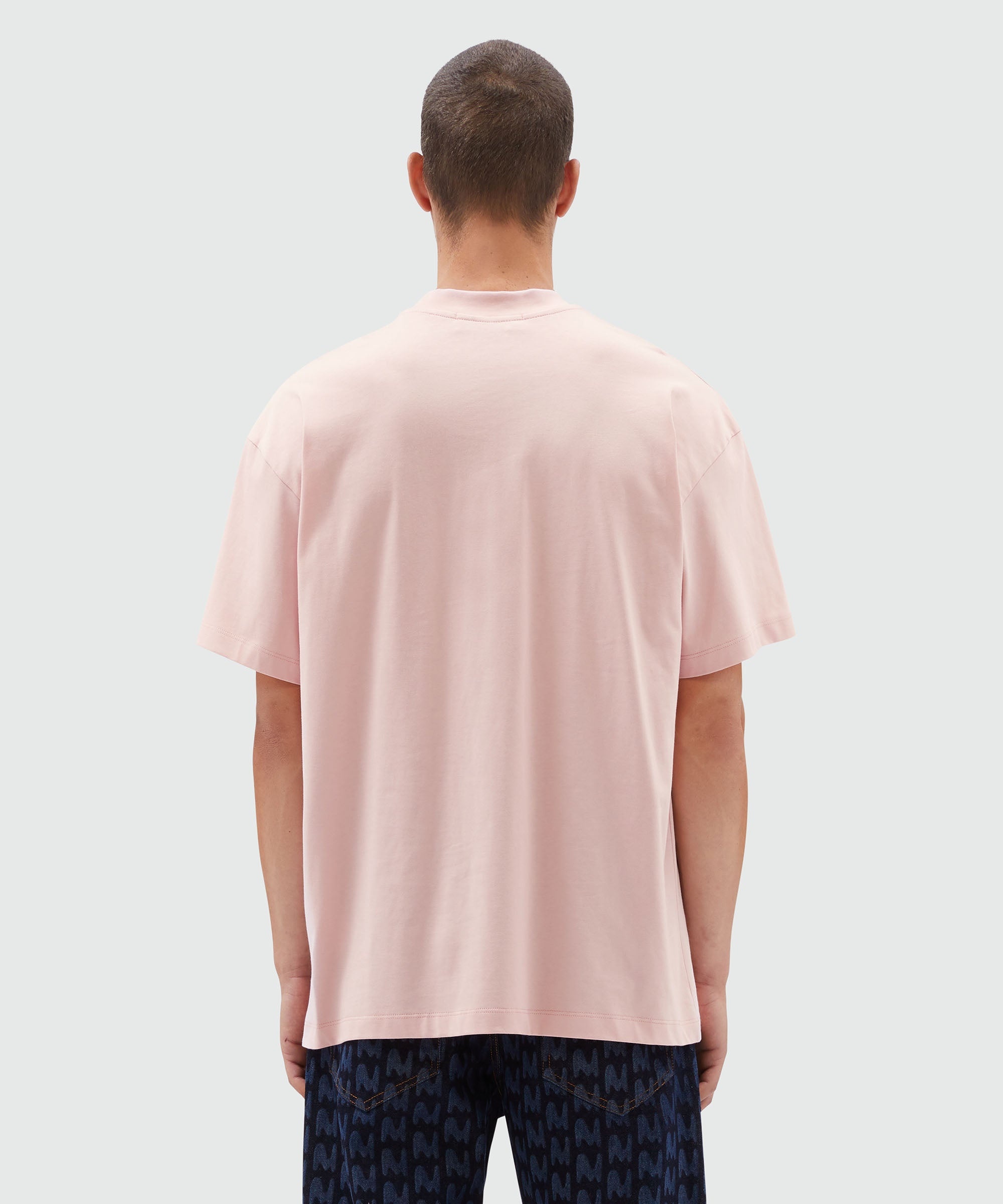 Jersey T-shirt with brushstroke logo - 3