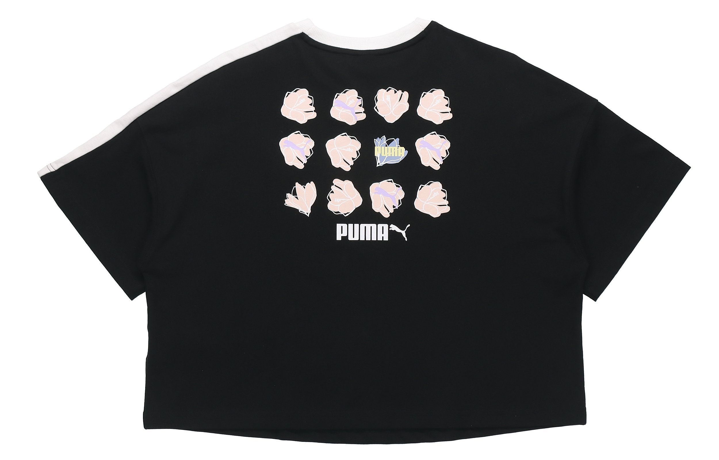 (WMNS) PUMA Printing Round-neck Black 532258-01 - 2