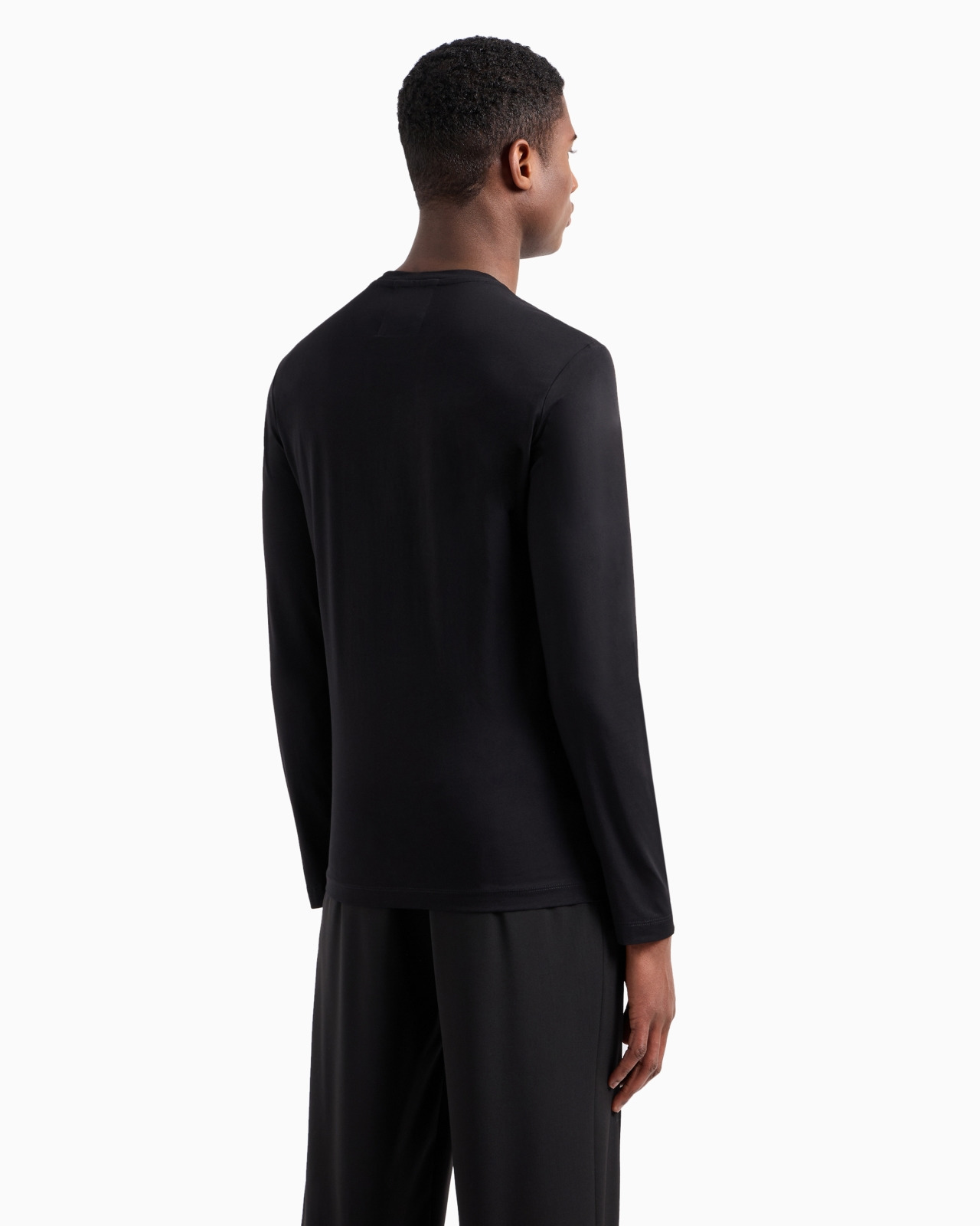 Pima-jersey jumper with printed logo - 3
