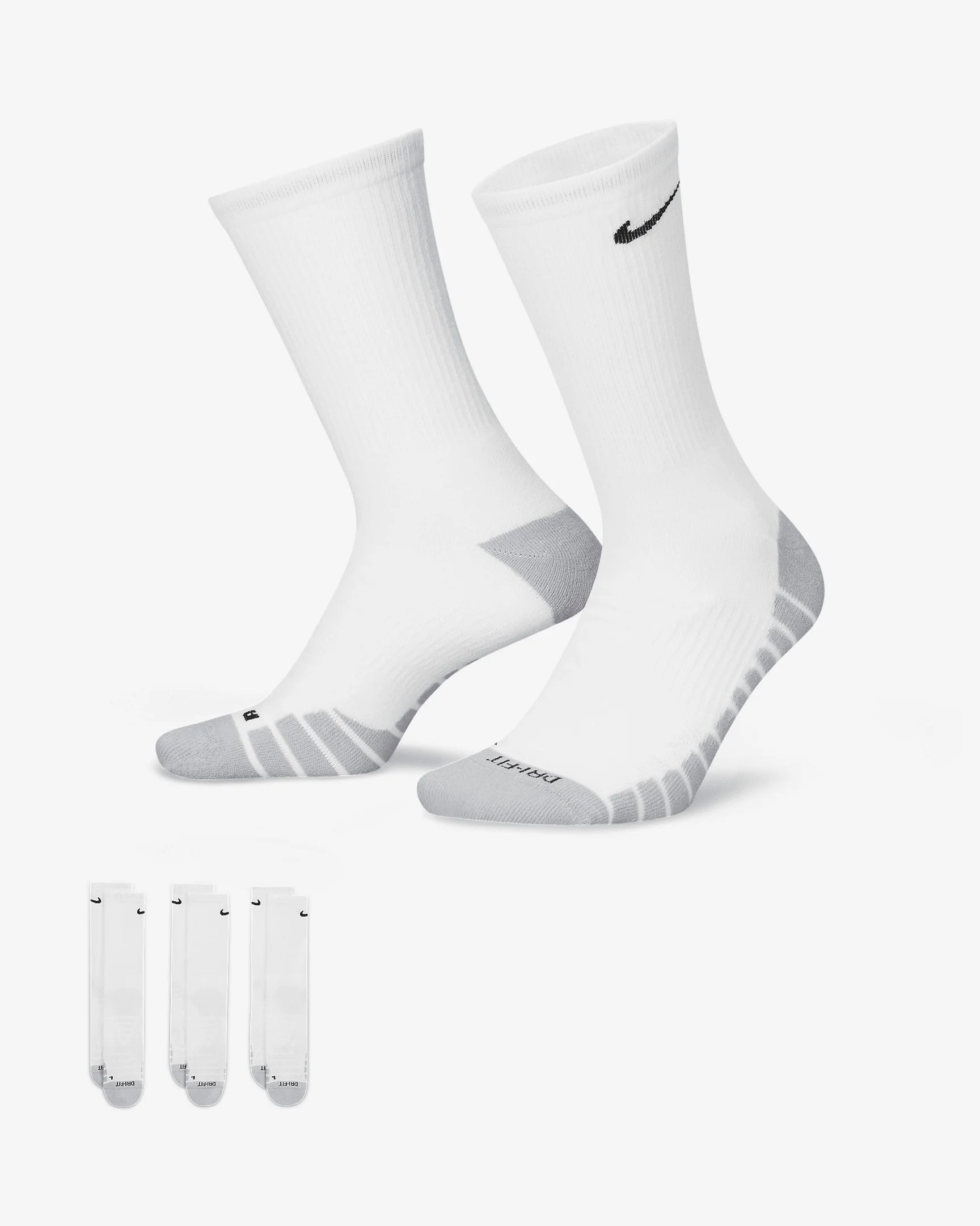 Nike Everyday Max Cushioned Training Crew Socks (3 Pairs) - 1