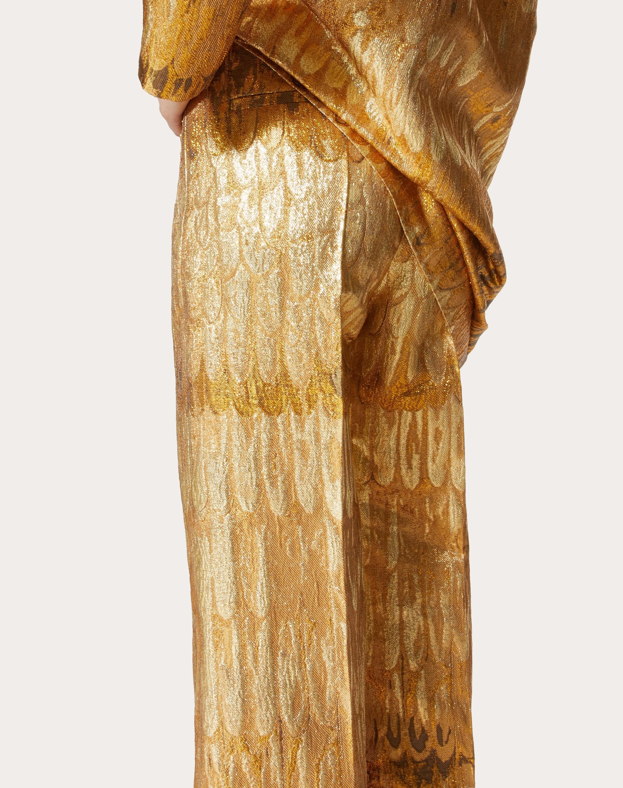 VALENTINO GOLDEN WINGS BROCADE PANTS - 5