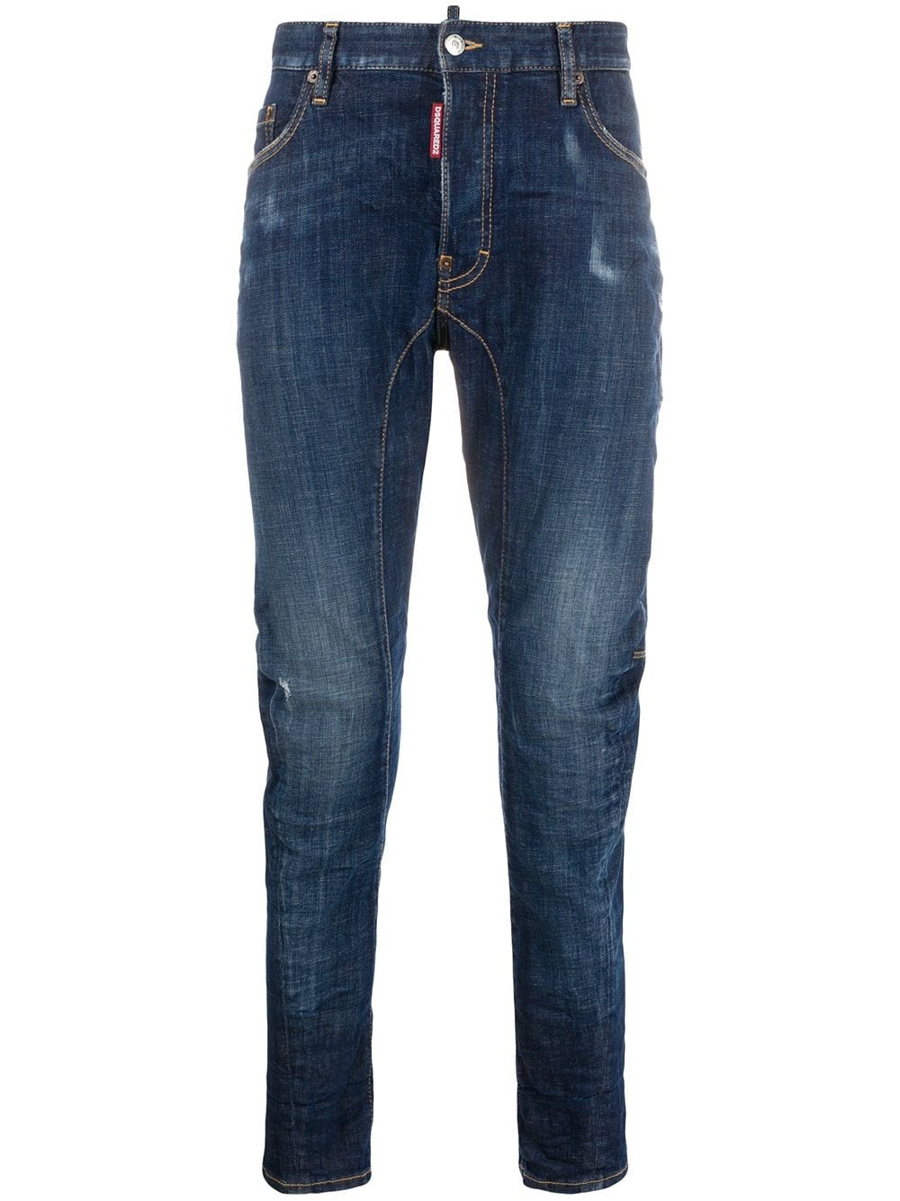 distressed slim-fit jeans - 1