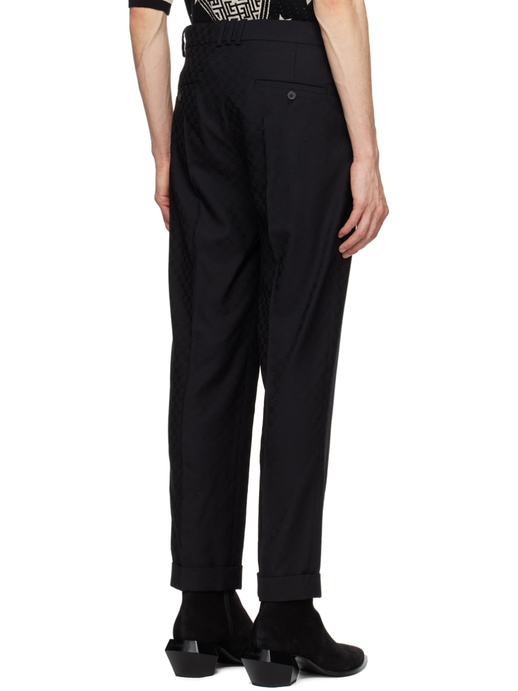 Black Monogram Trousers - 3