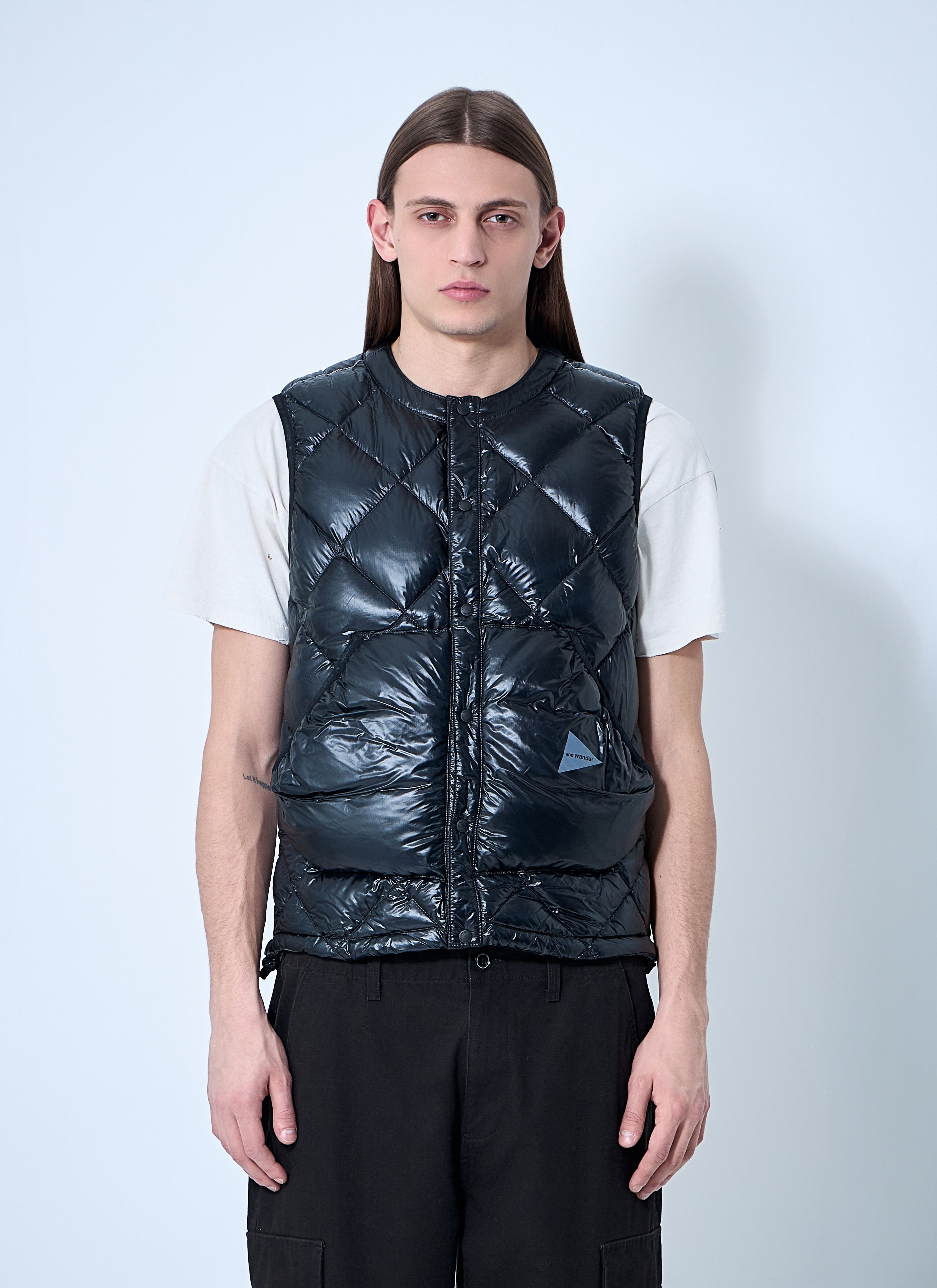 Quilted Down Vest - 1