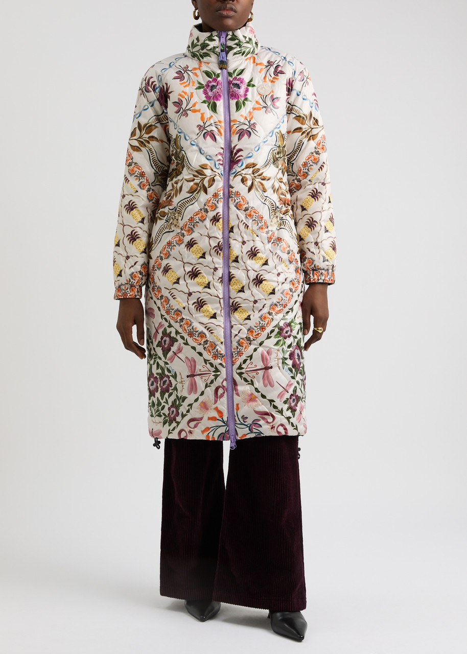 Farm Rio Winter Garden Reversible Floral-print Shell Jacket - 6