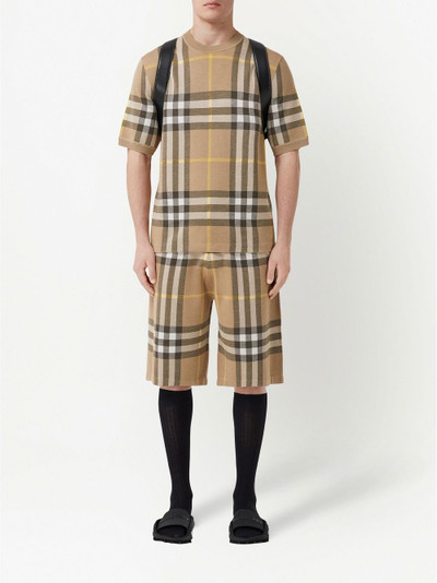 Burberry check-pattern drawstring-waist shorts outlook