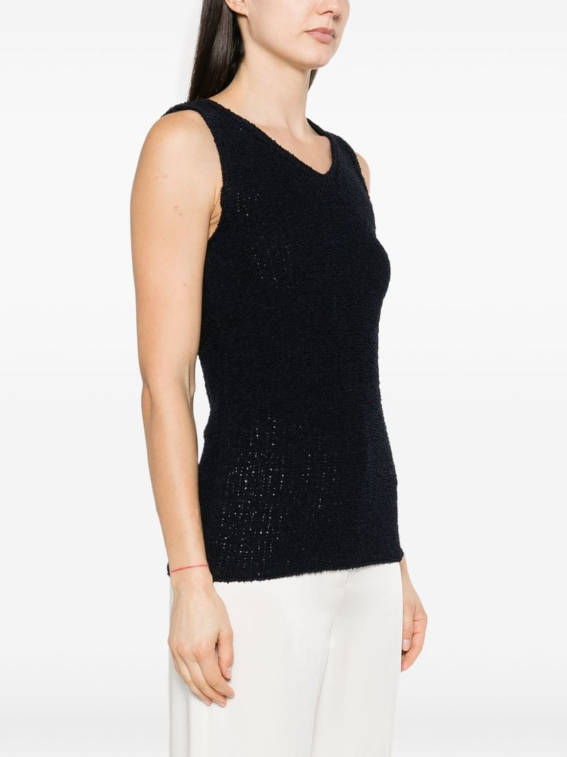 V-neck bouclÃ© tank top 3