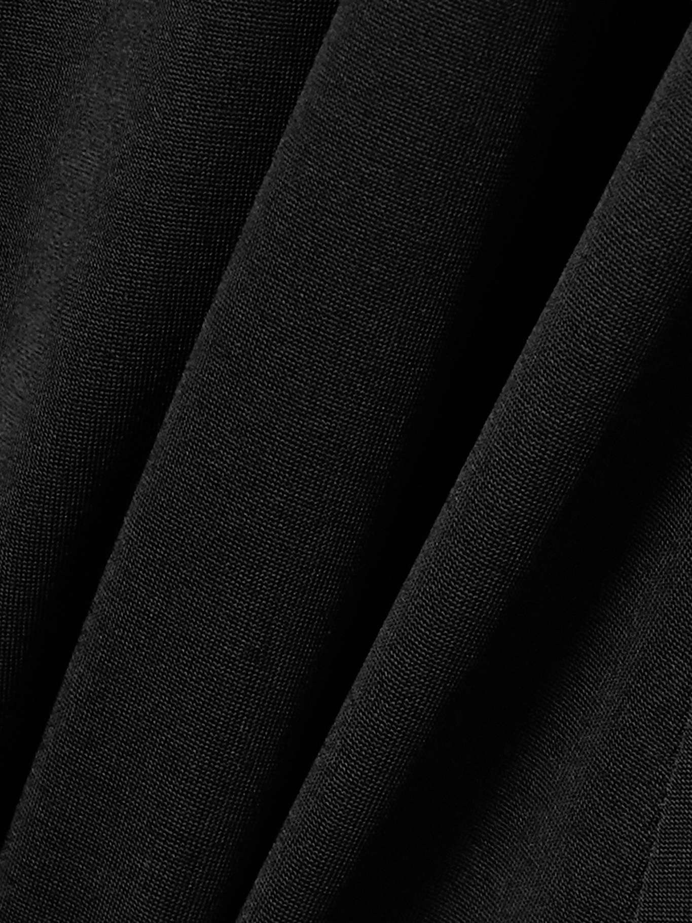 Stretch-jersey maxi shirt dress Black - 4