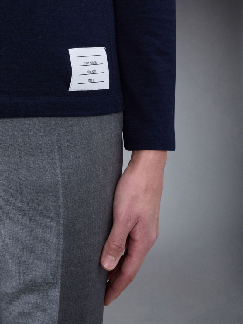 logo-patch long-sleeve wool T-shirt 6