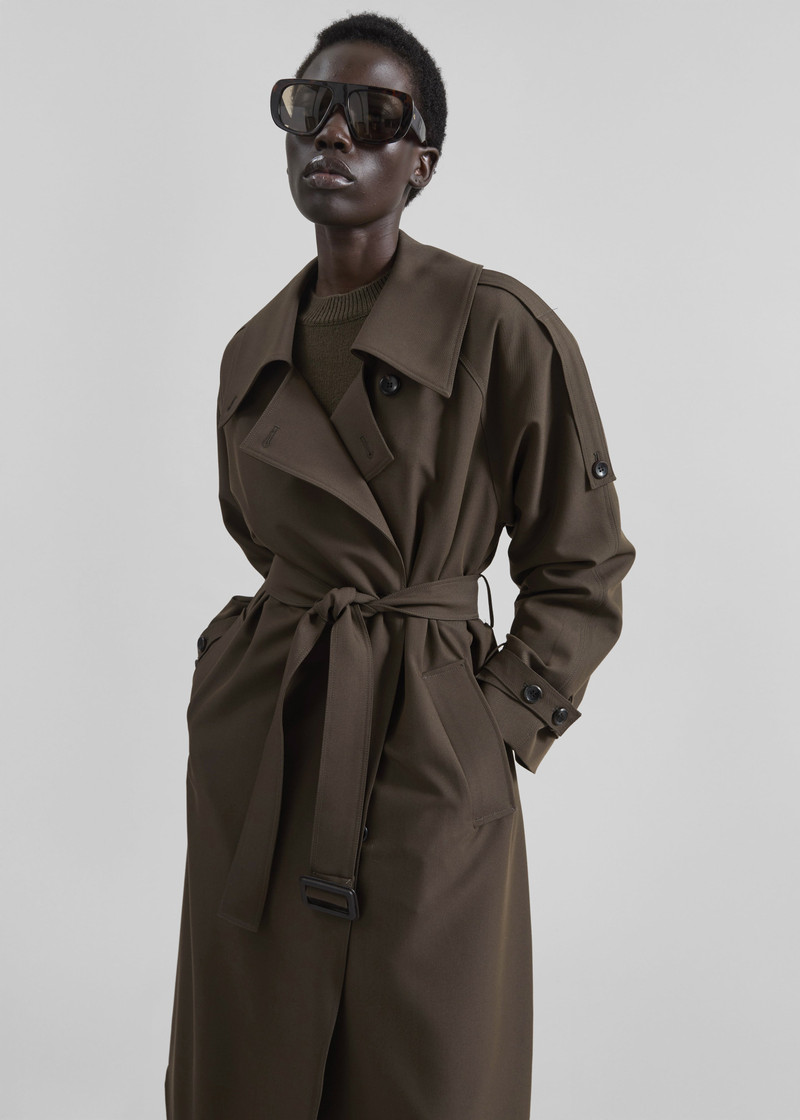 Dartford Trench Coat - Olive Brown 5