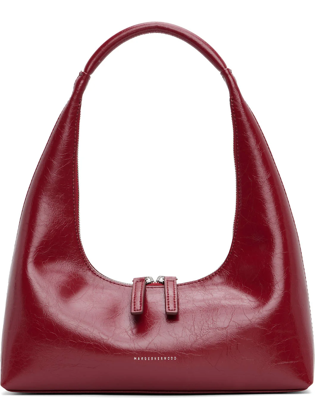 Red Leather Shoulder Bag - 1