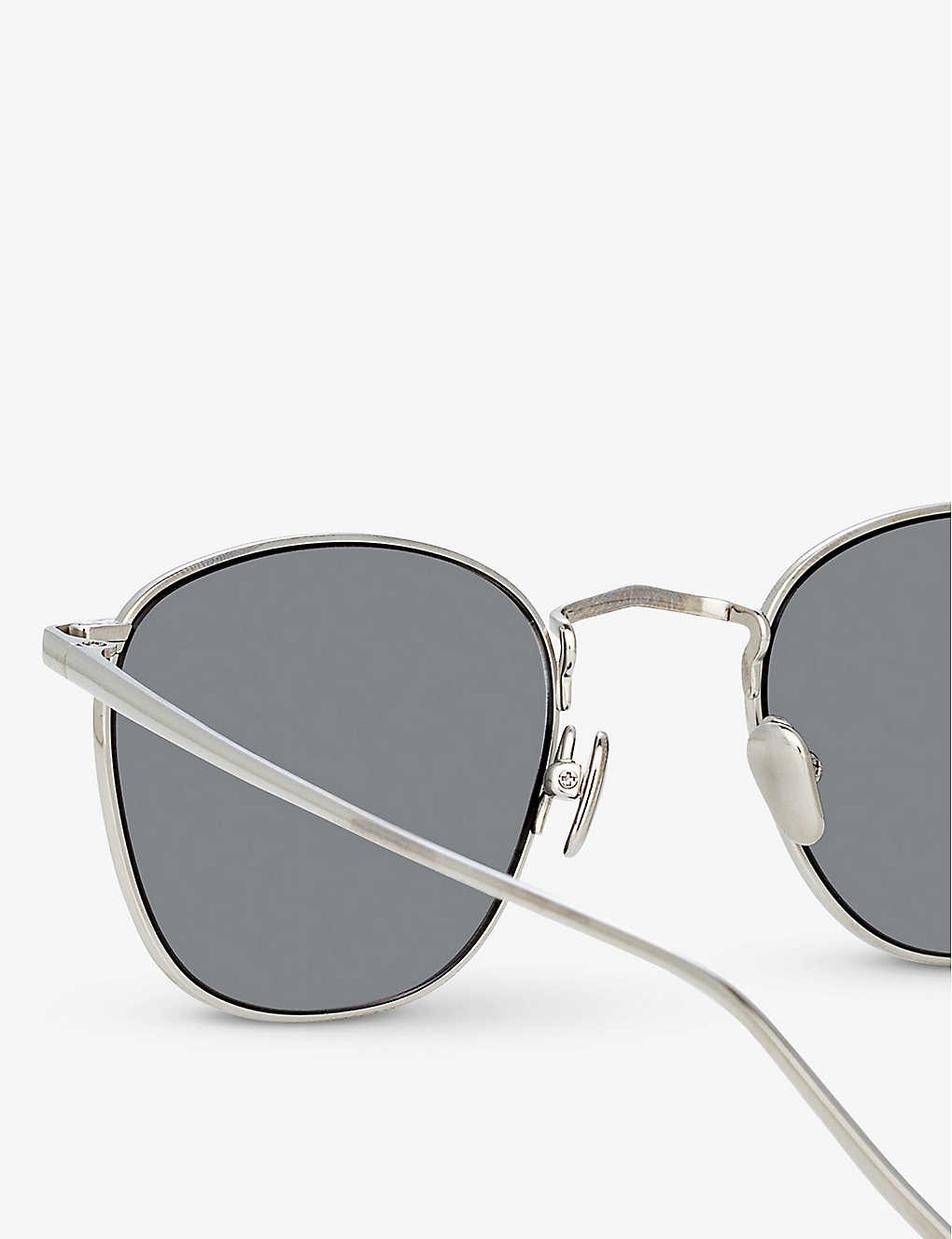 Simon square-frame 22ct white gold-plated titanium sunglasses - 2