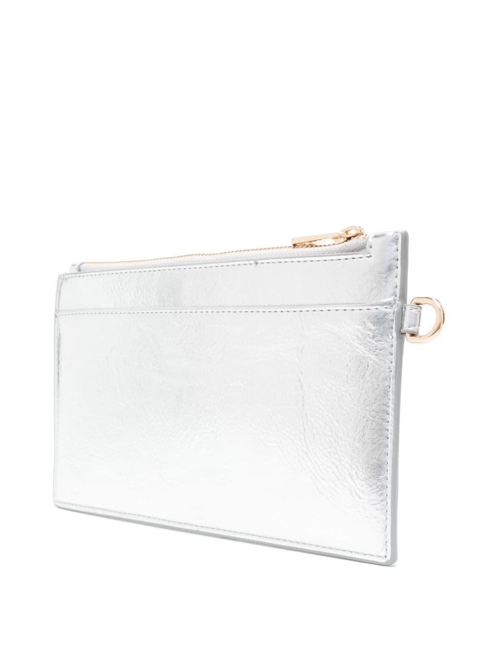 zip-up leather clutch bag - 3