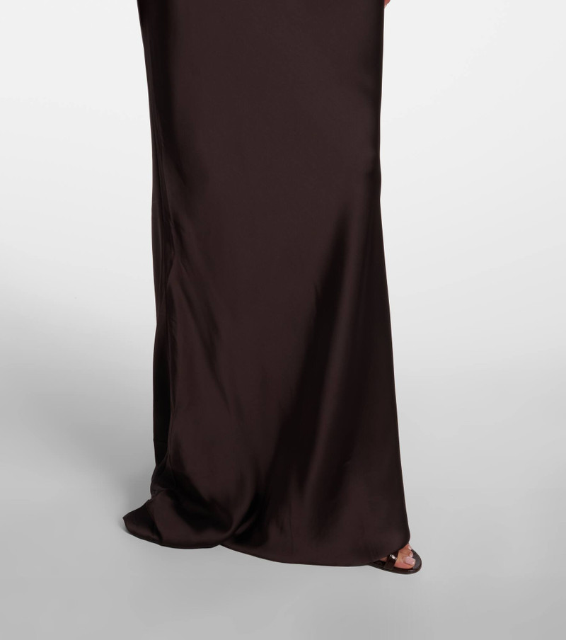Obie draped satin gown 5
