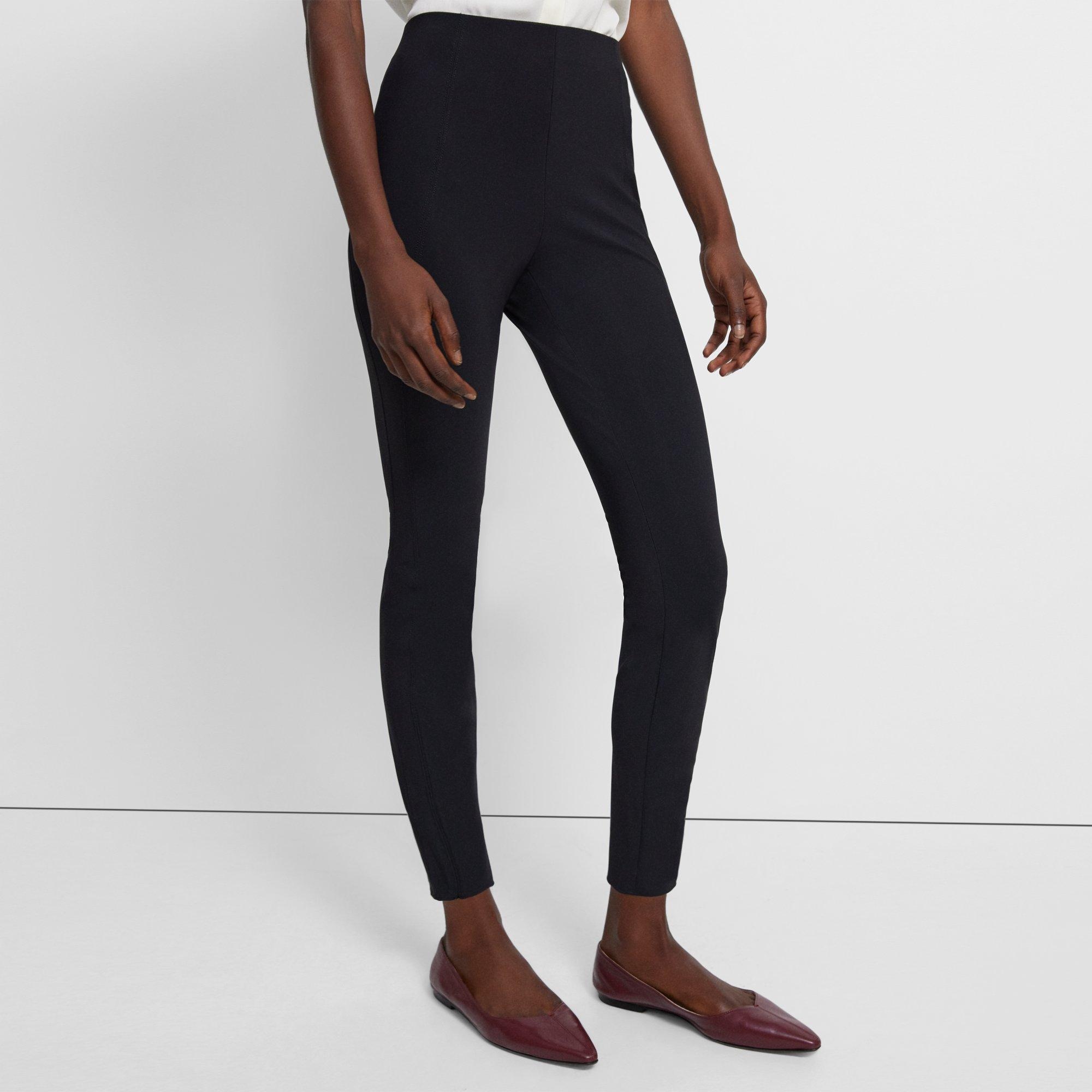 Seamed Slit Legging in Precision Ponte - 3
