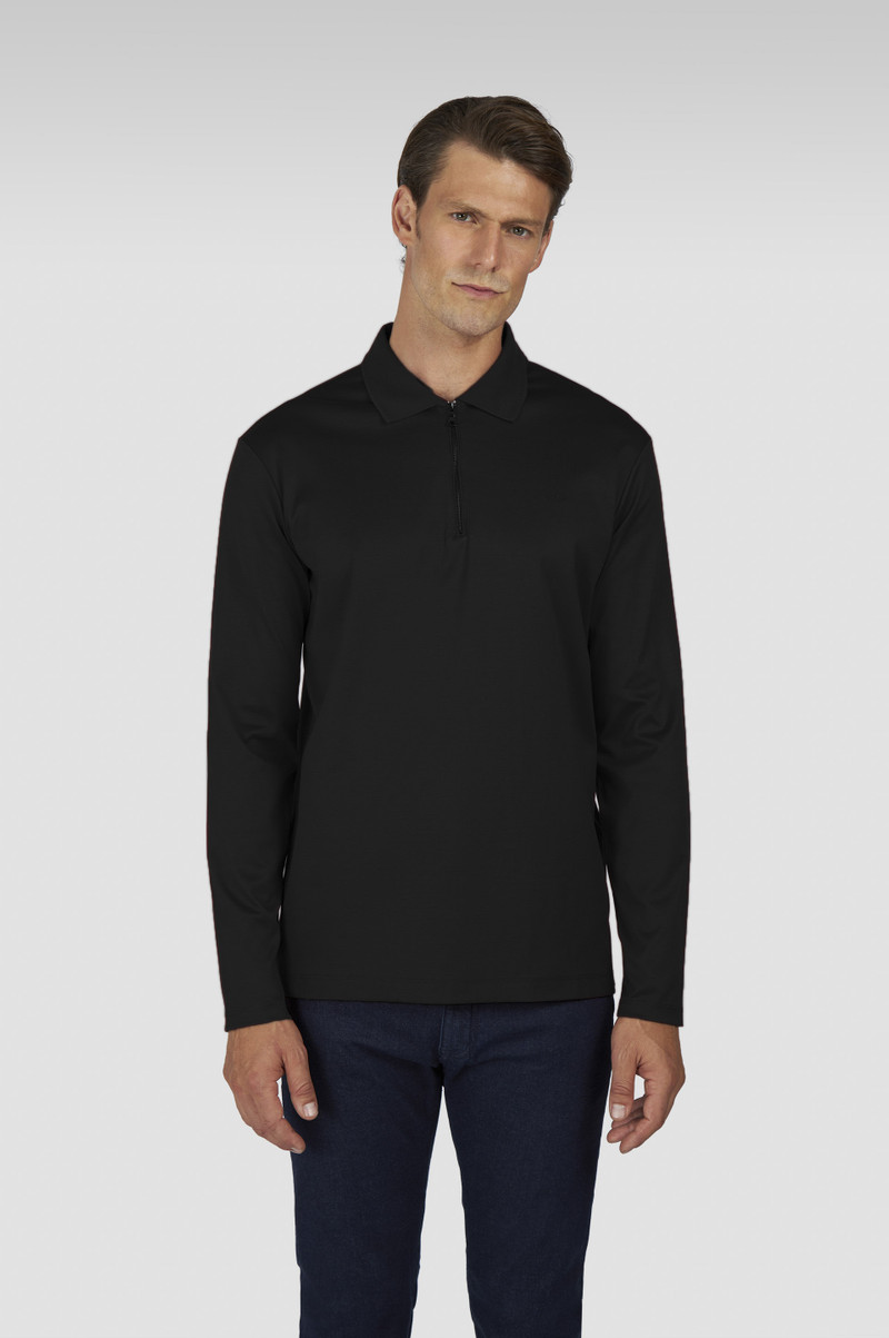 AQUA TOUCH COTTON ZIP-UP POLO SHIRT 6