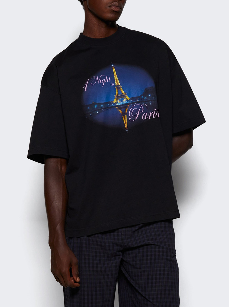 VETEMENTS Night In Paris Oversized Tee Washed Black outlook