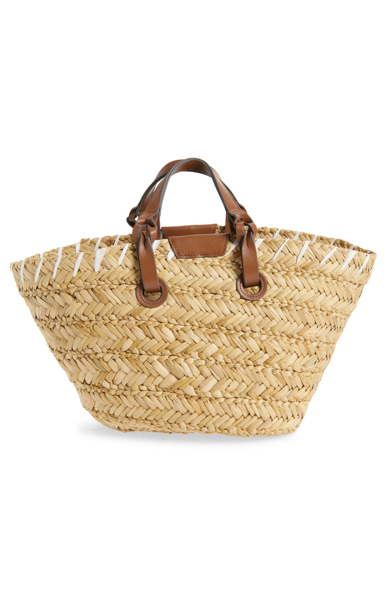 Anya Hindmarch Anya Hindmarch Small Eyes Seagrass Basket Tote in Natural outlook