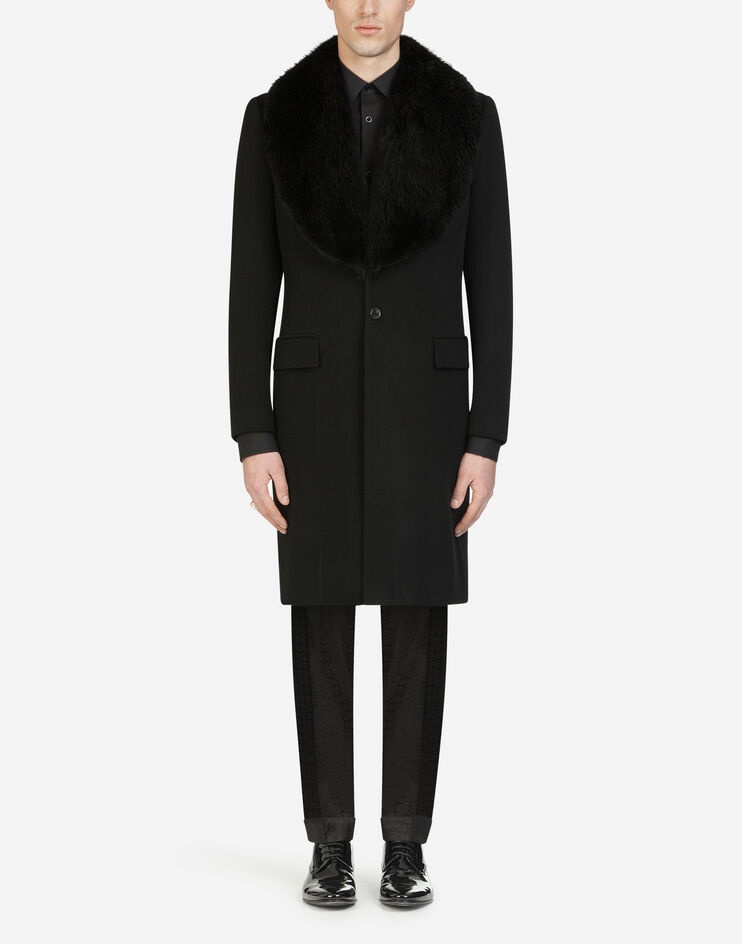 Wool and cashmere broadcloth coat - 1