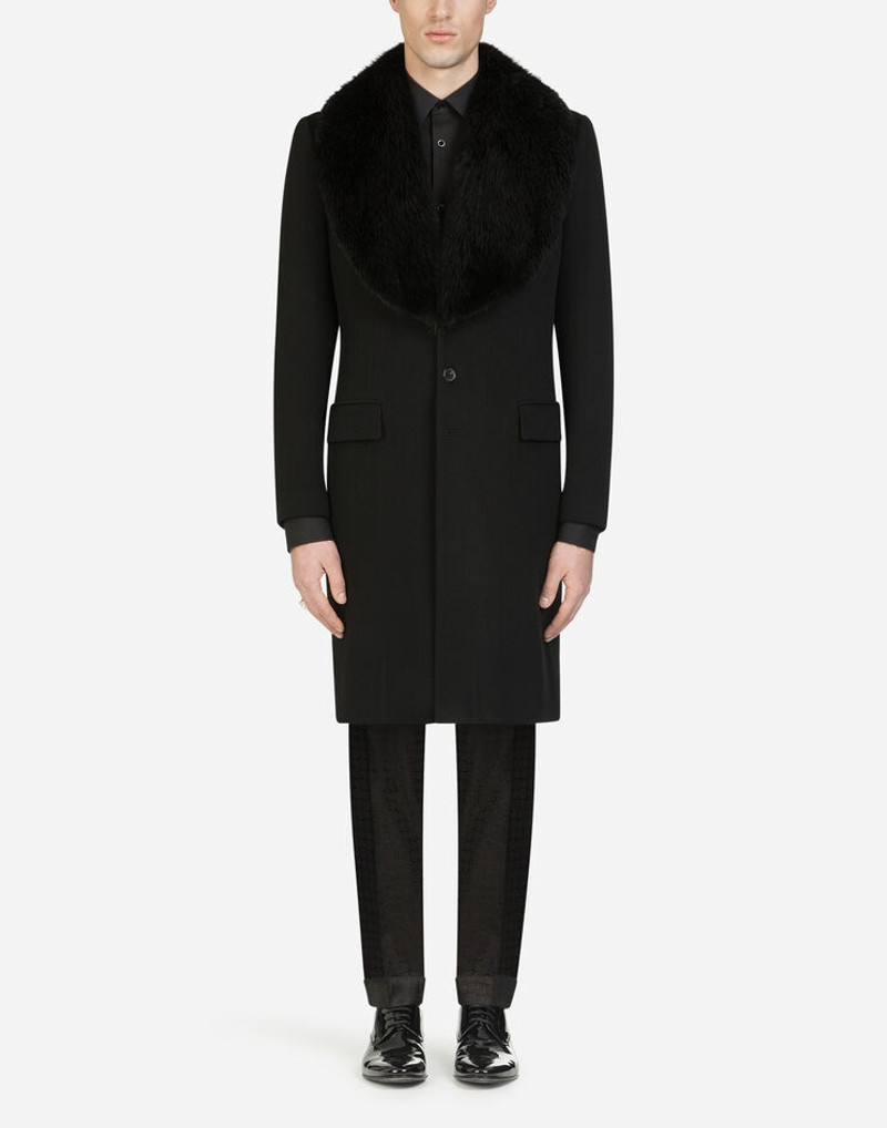 Wool and cashmere broadcloth coat 1