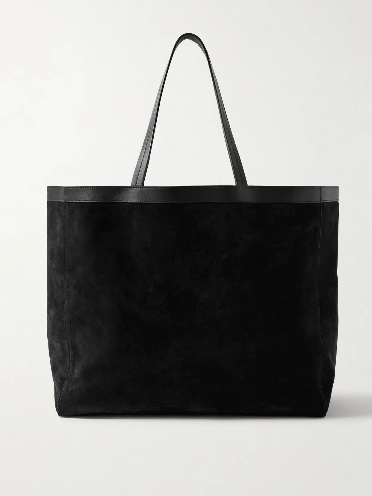 Loren Leather-trimmed Suede Tote - 1