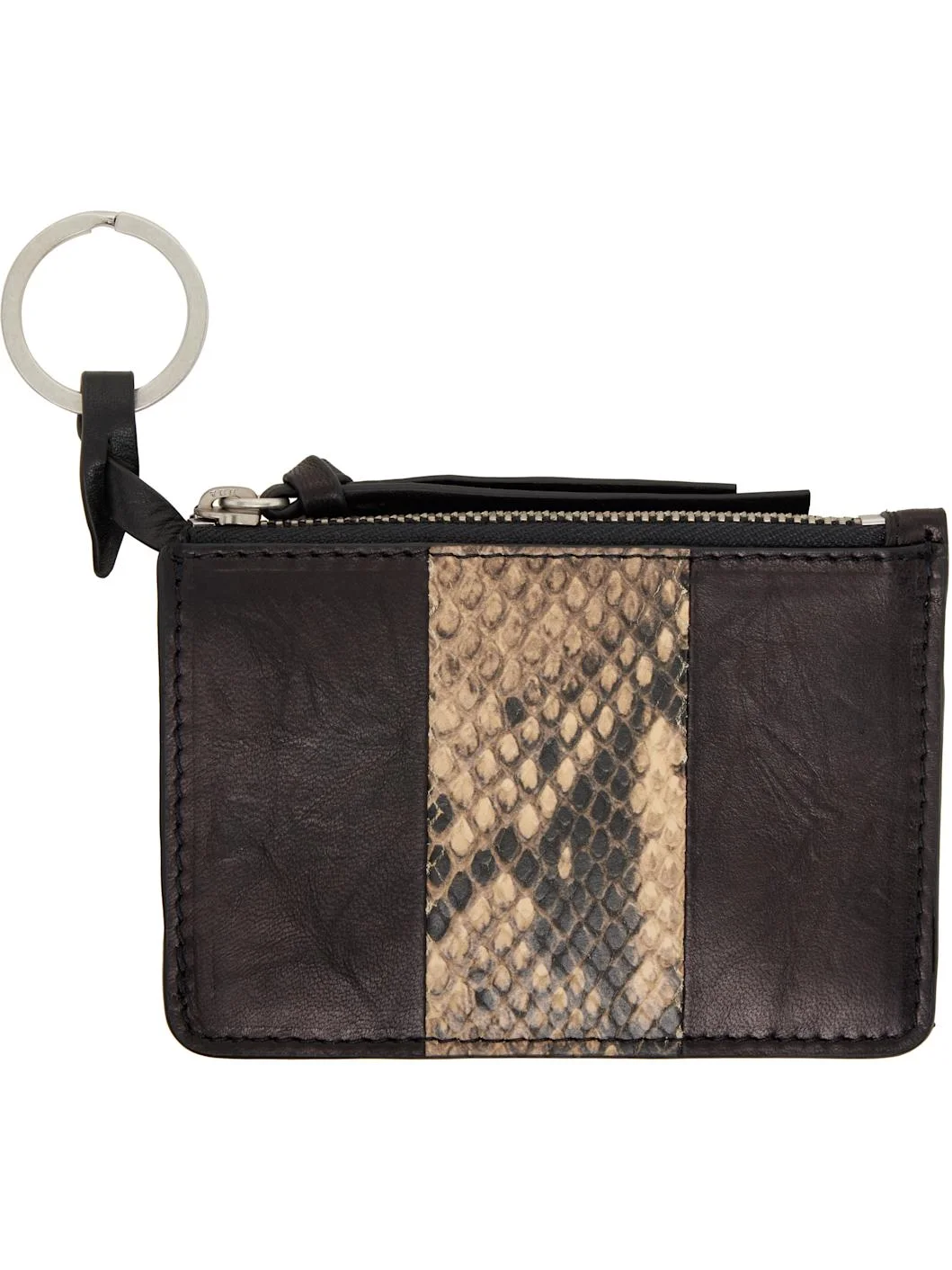 Black & Beige Calfskin Wallet - 1