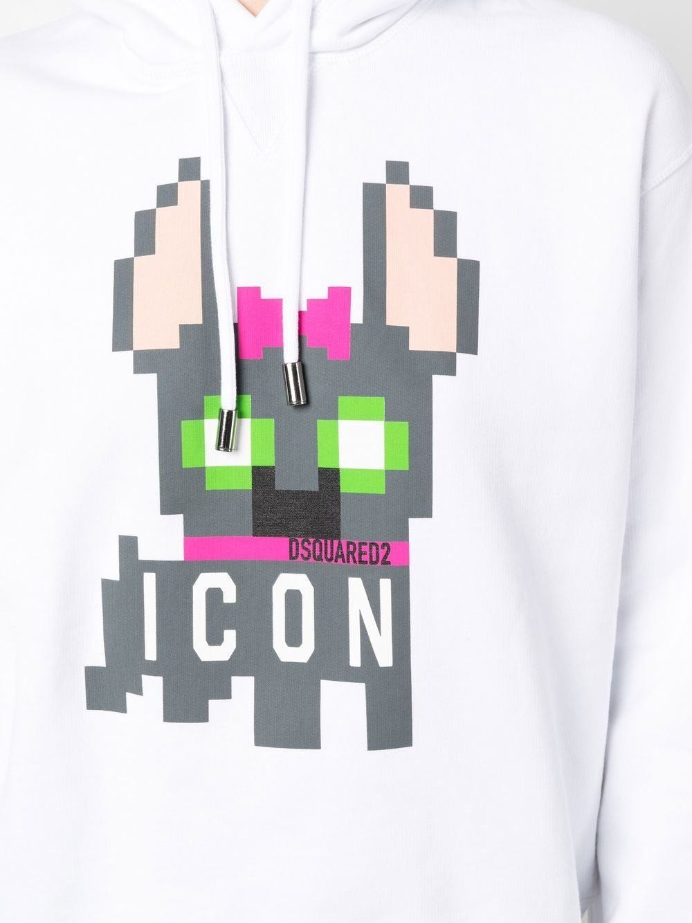 Icon pixelated-print hoodie - 5