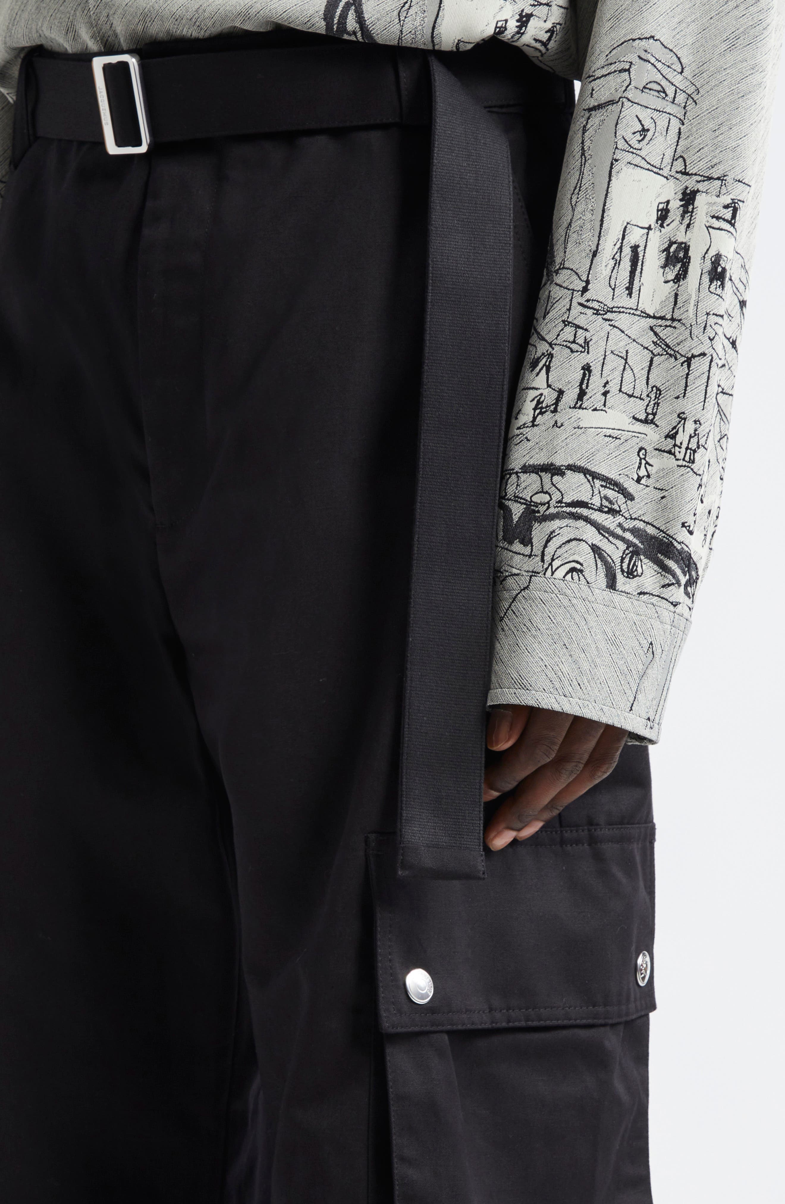Jacquemus Le Cargo Cotton & Linen Pants in Black at Nordstrom - 5
