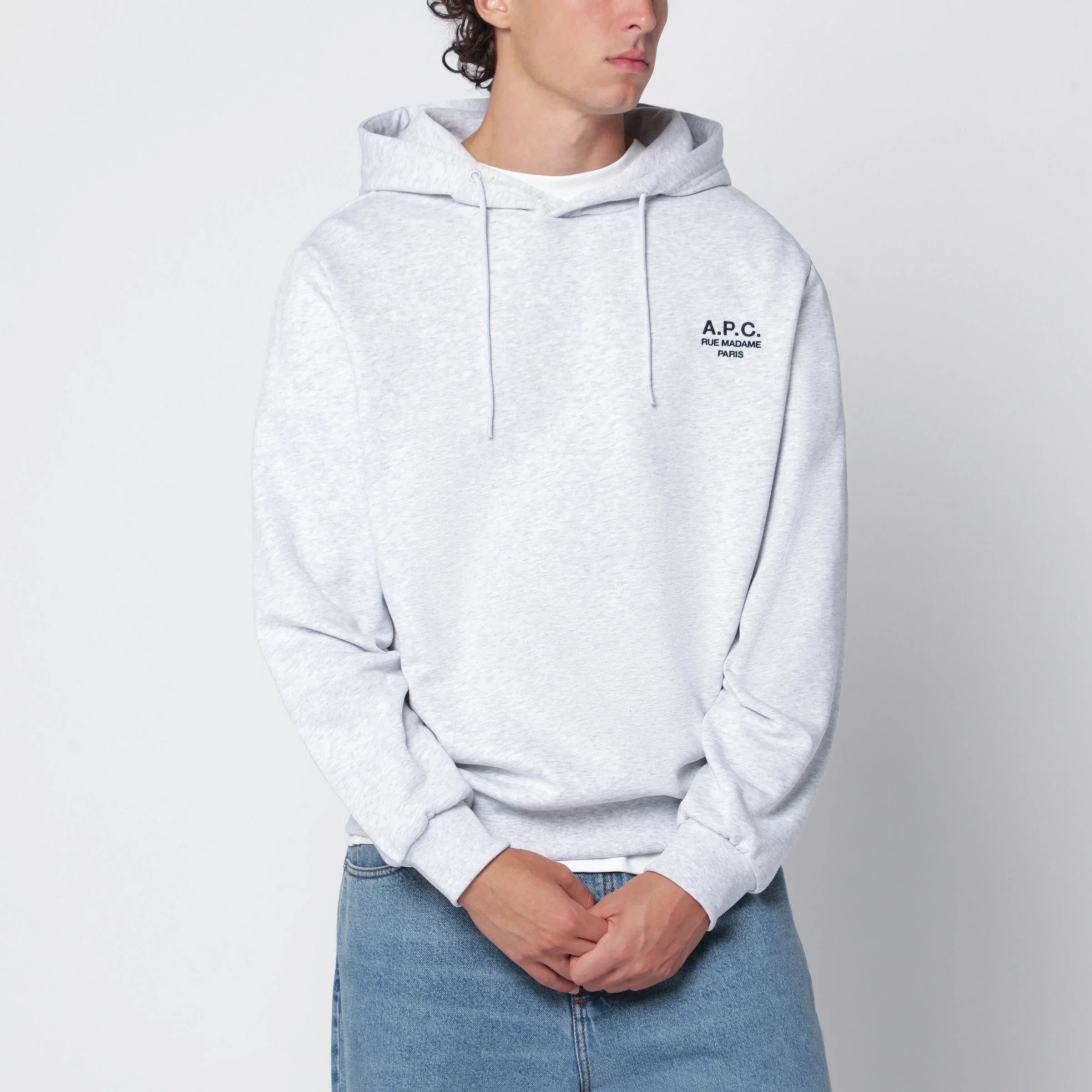 Grey cotton hoodie - 1