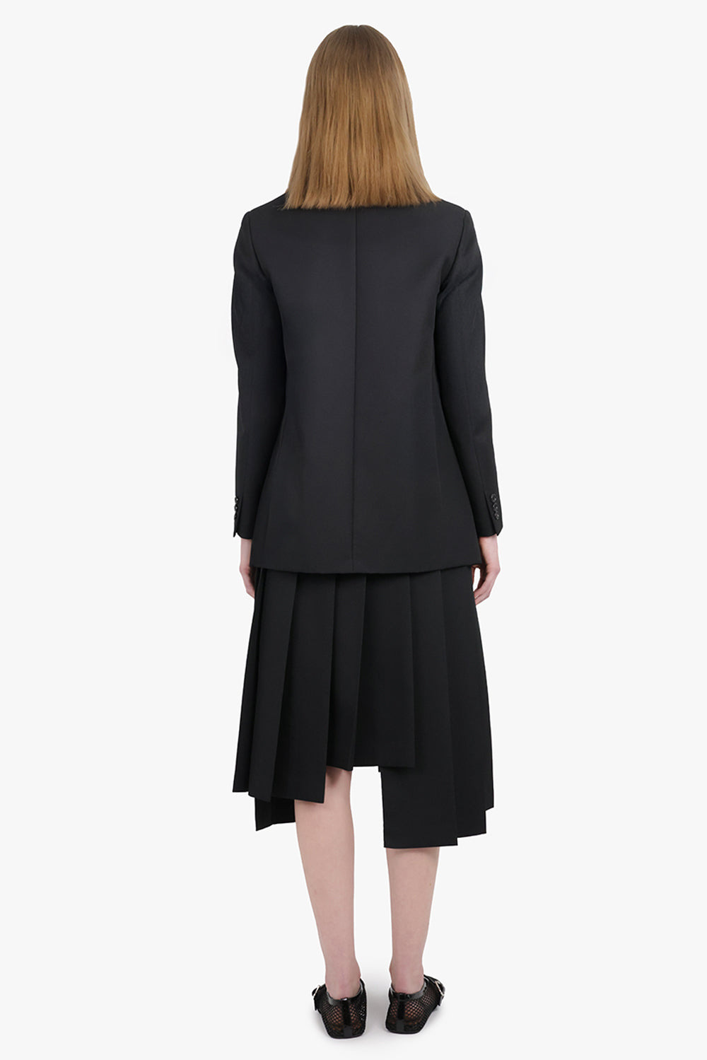 SINGLE BREASTED COAT STYLE JACKET | BLACK - 5