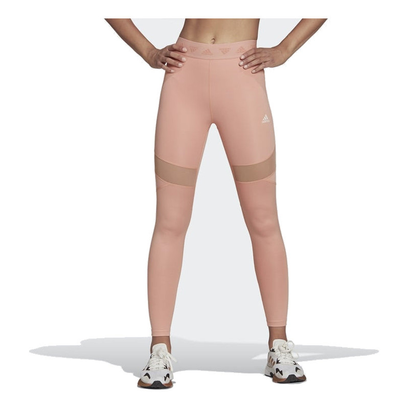 adidas (WMNS) adidas Hyperglam High-Rise Long Tights 'Pink' HC2912 outlook
