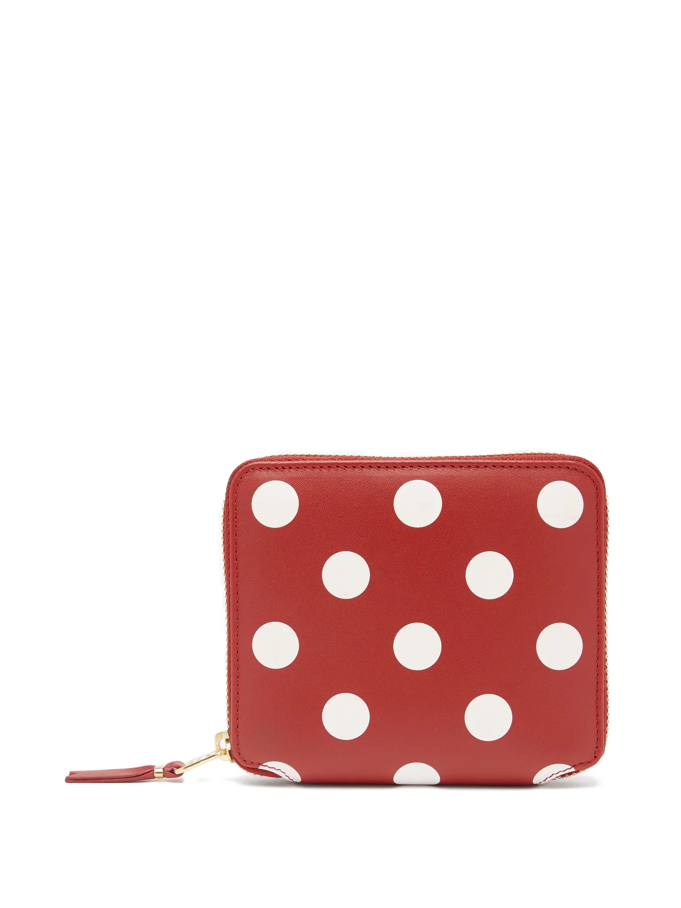 Polka-dot leather zip wallet - 1