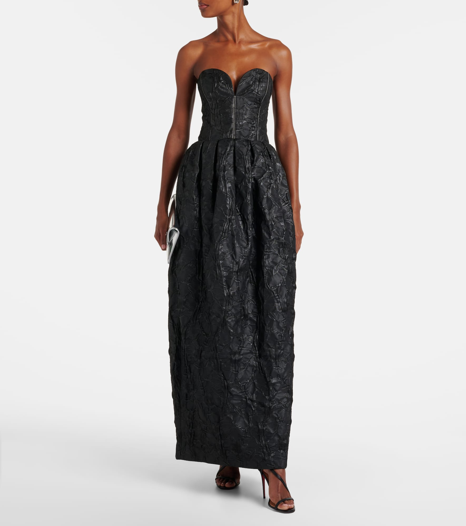 Adeena floral jacquard gown - 2