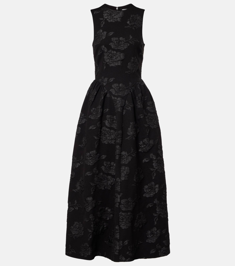 Floral jacquard midi dress 1