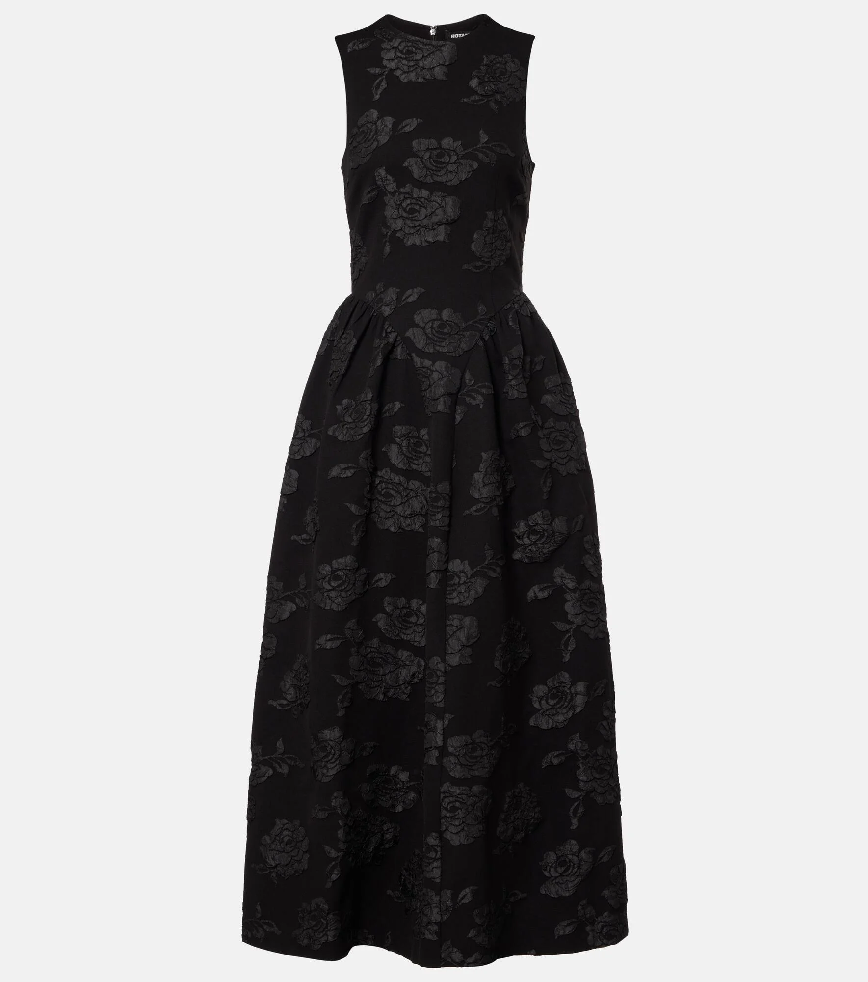 Floral jacquard midi dress - 1