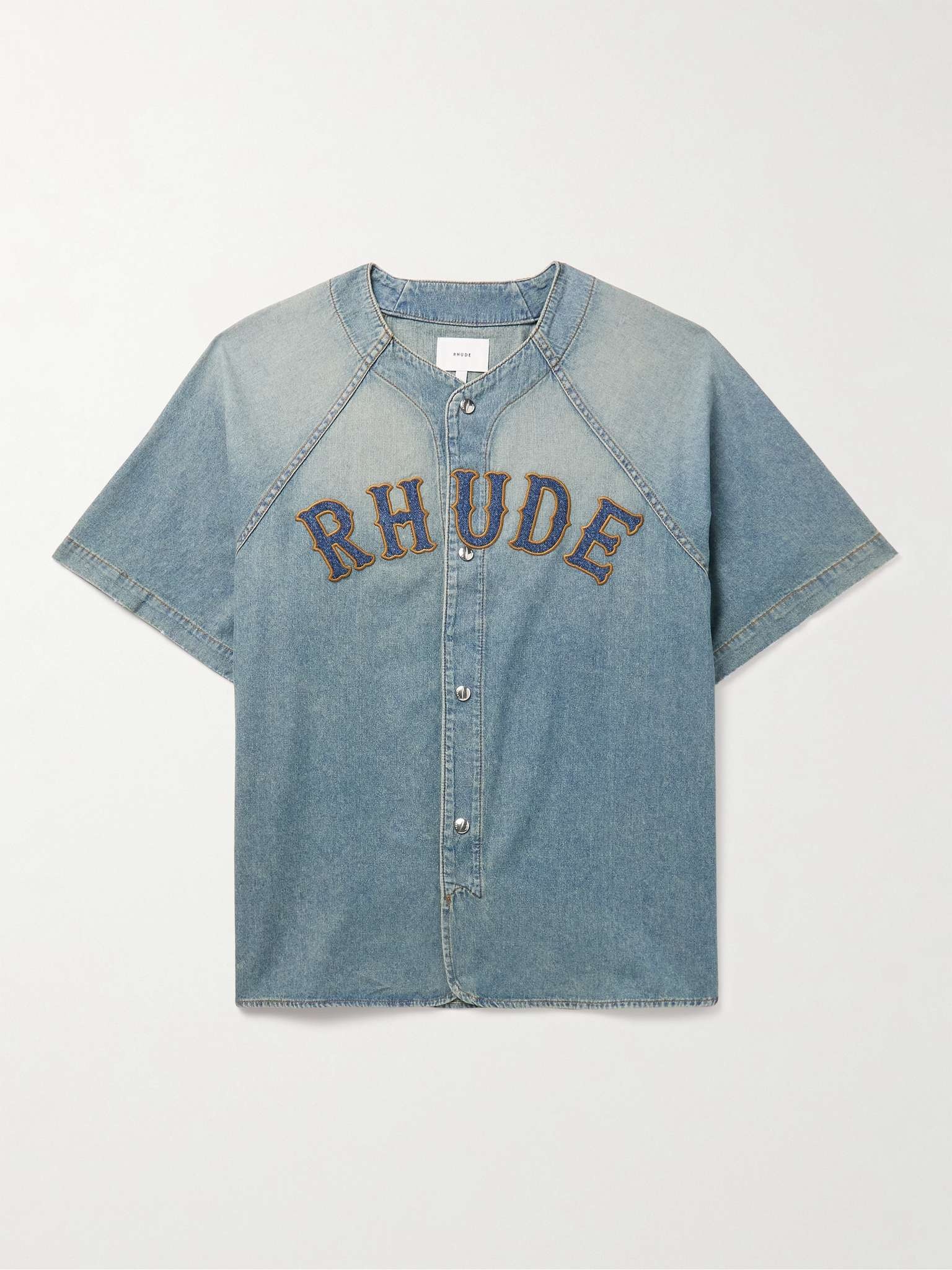 Logo-Appliquéd Denim Shirt - 1