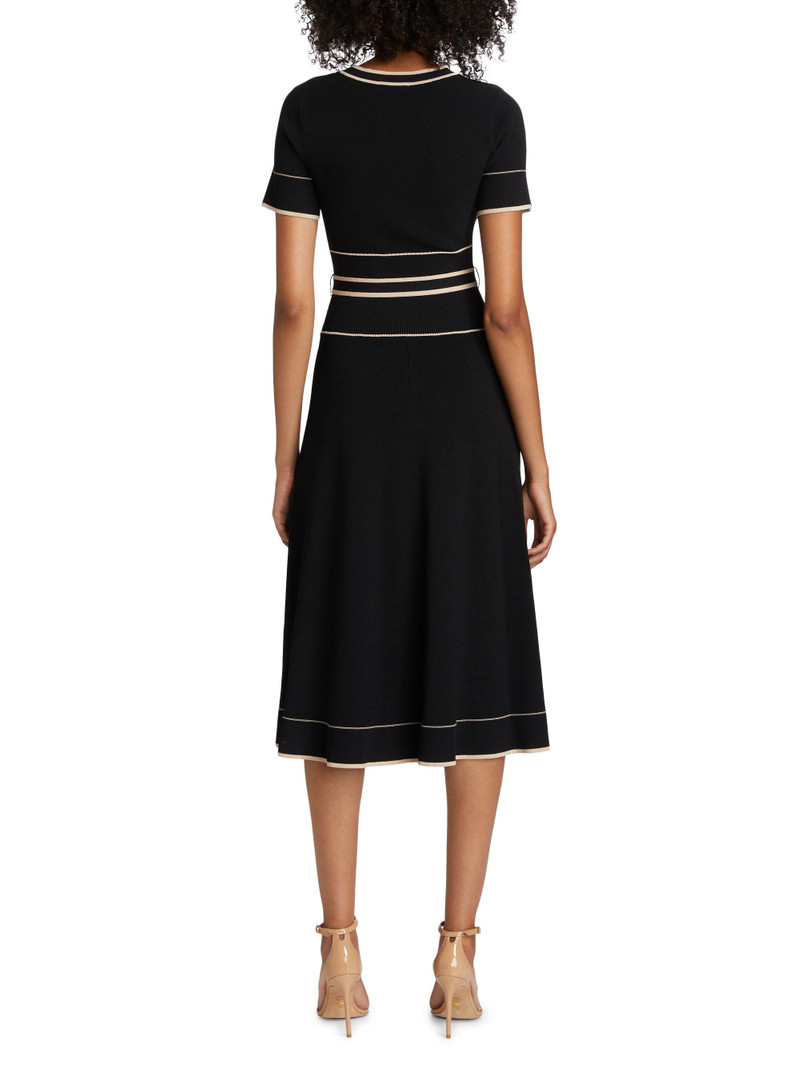 Women's Addison Belted Knit Dress - Jet Camel 5