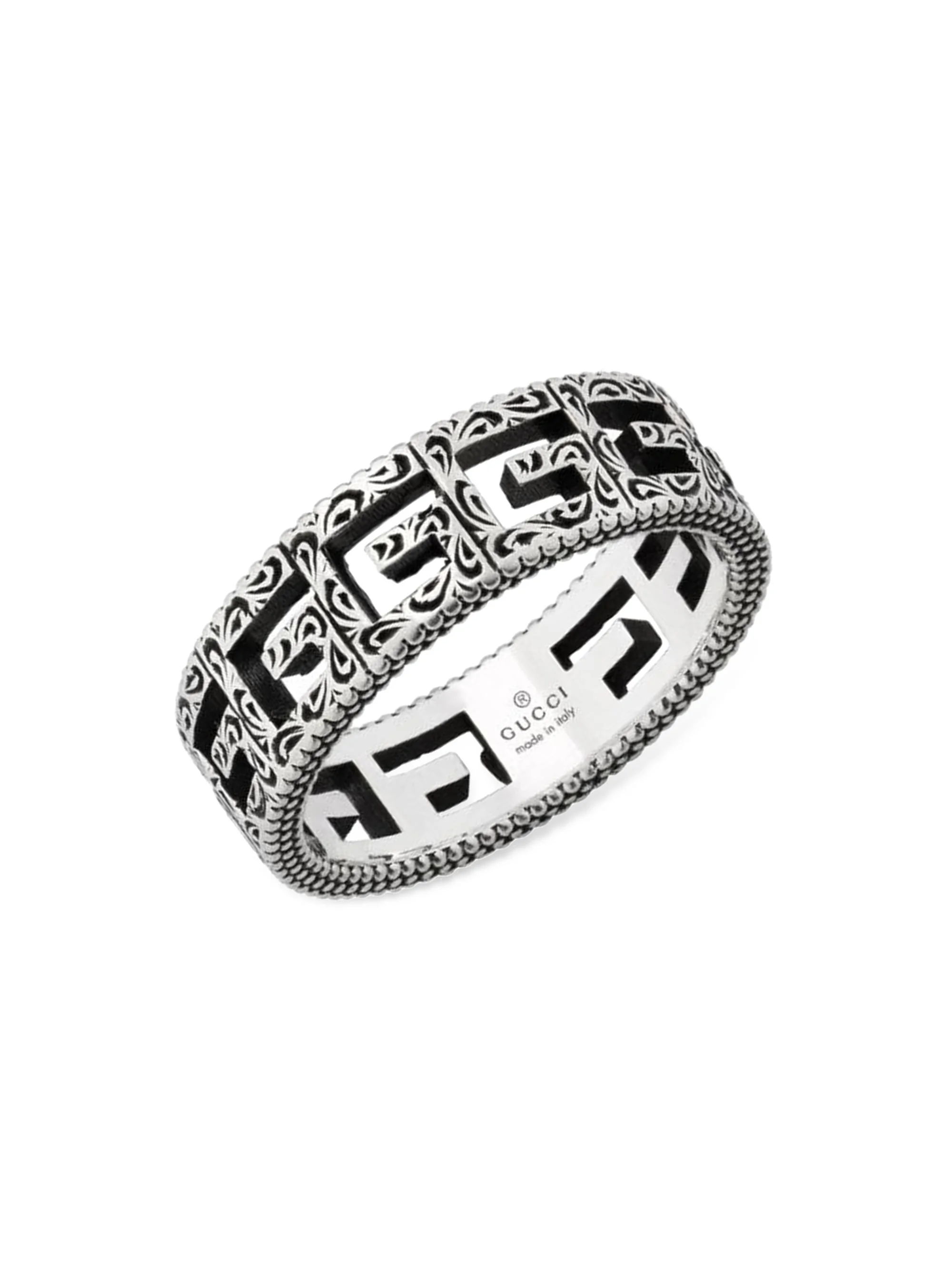 Men's Unisex G Cube Sterling Silver Ring - 1