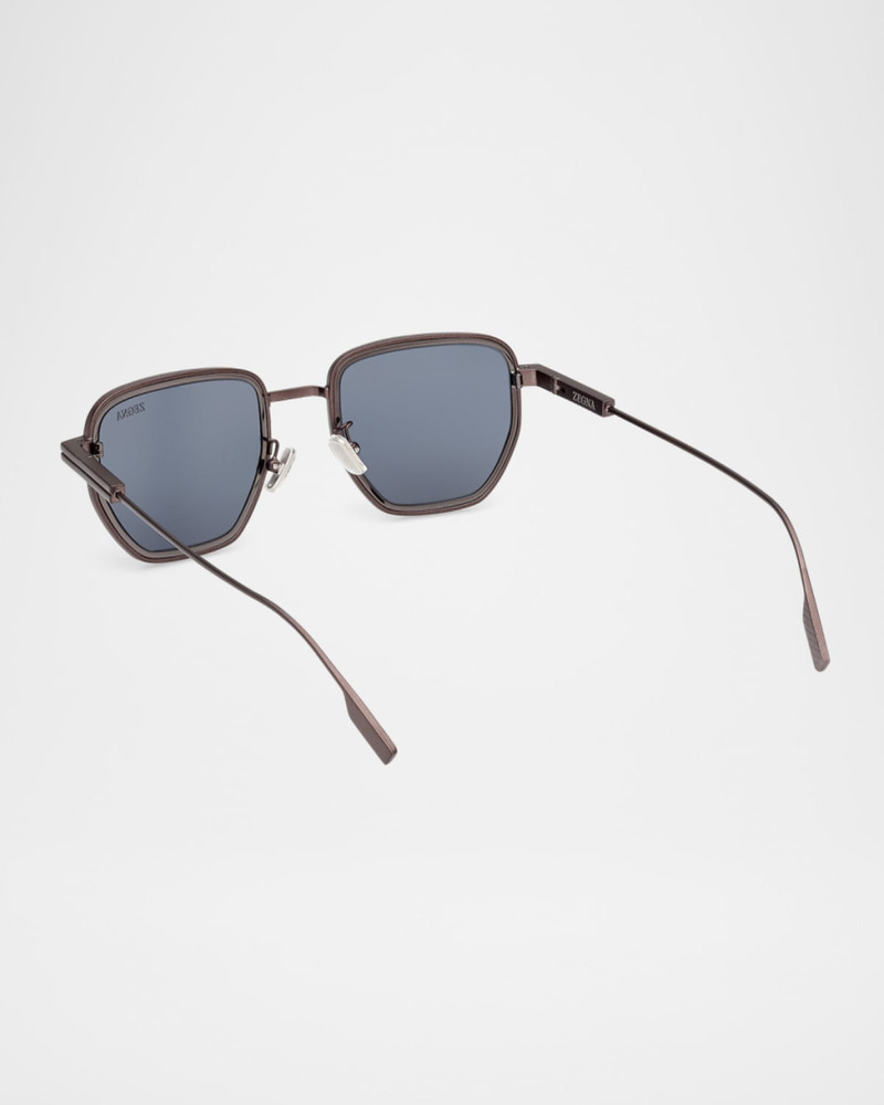 ZEGNA Men's Round Metal and Acetate Sunglasses outlook
