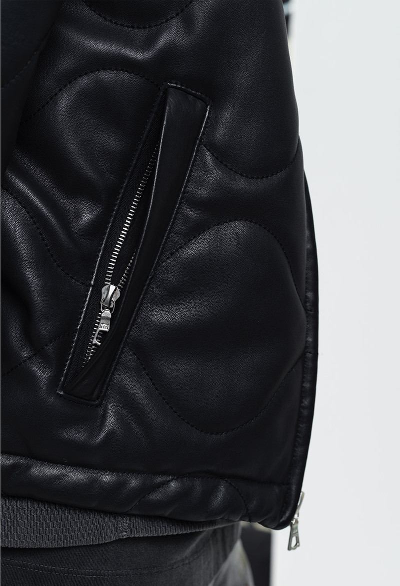 QUILTED LEATHER PUFFER JACKET 9