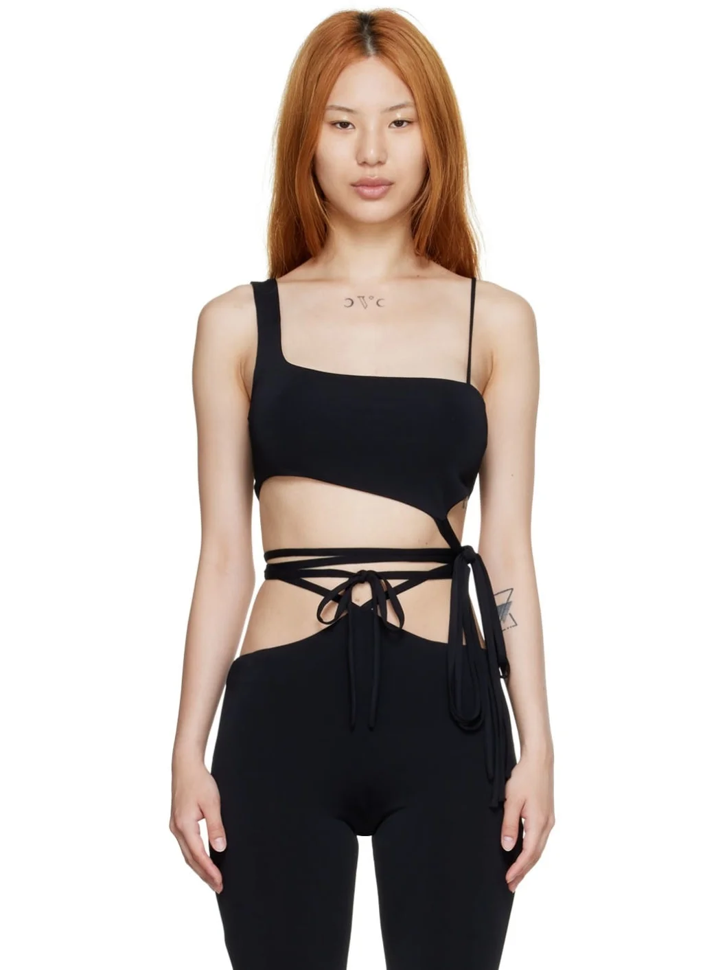 Black Viscose Tank Top - 1