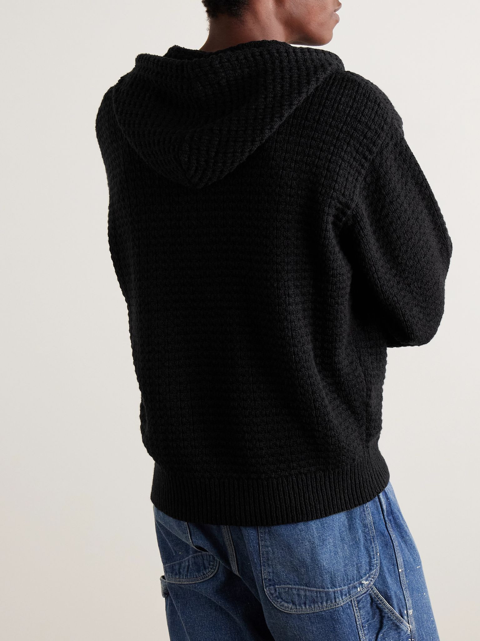 Nora Cotton Zip-Up Hoodie Black - 3