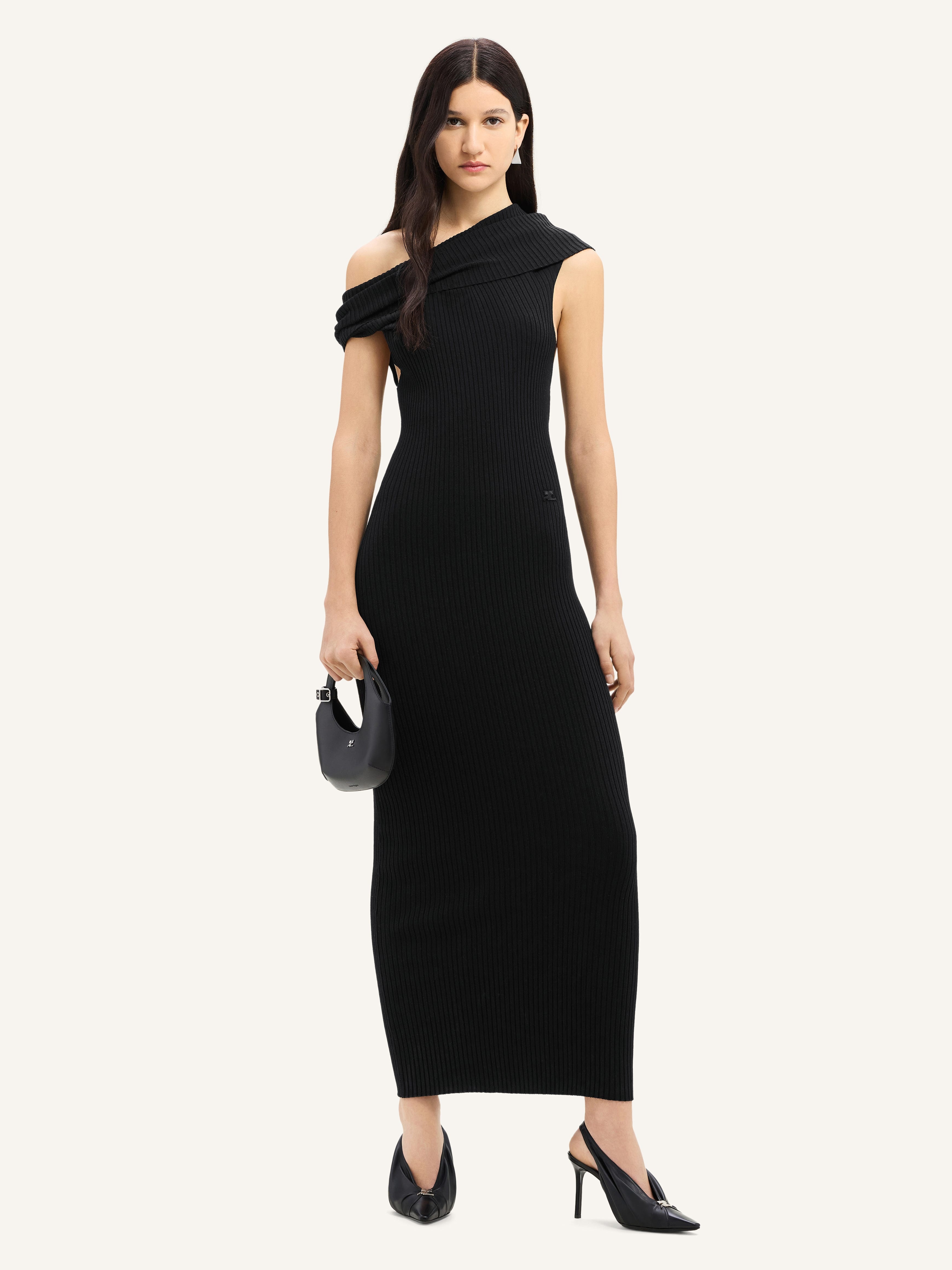 TWIST RIB KNIT LONG DRESS - 2