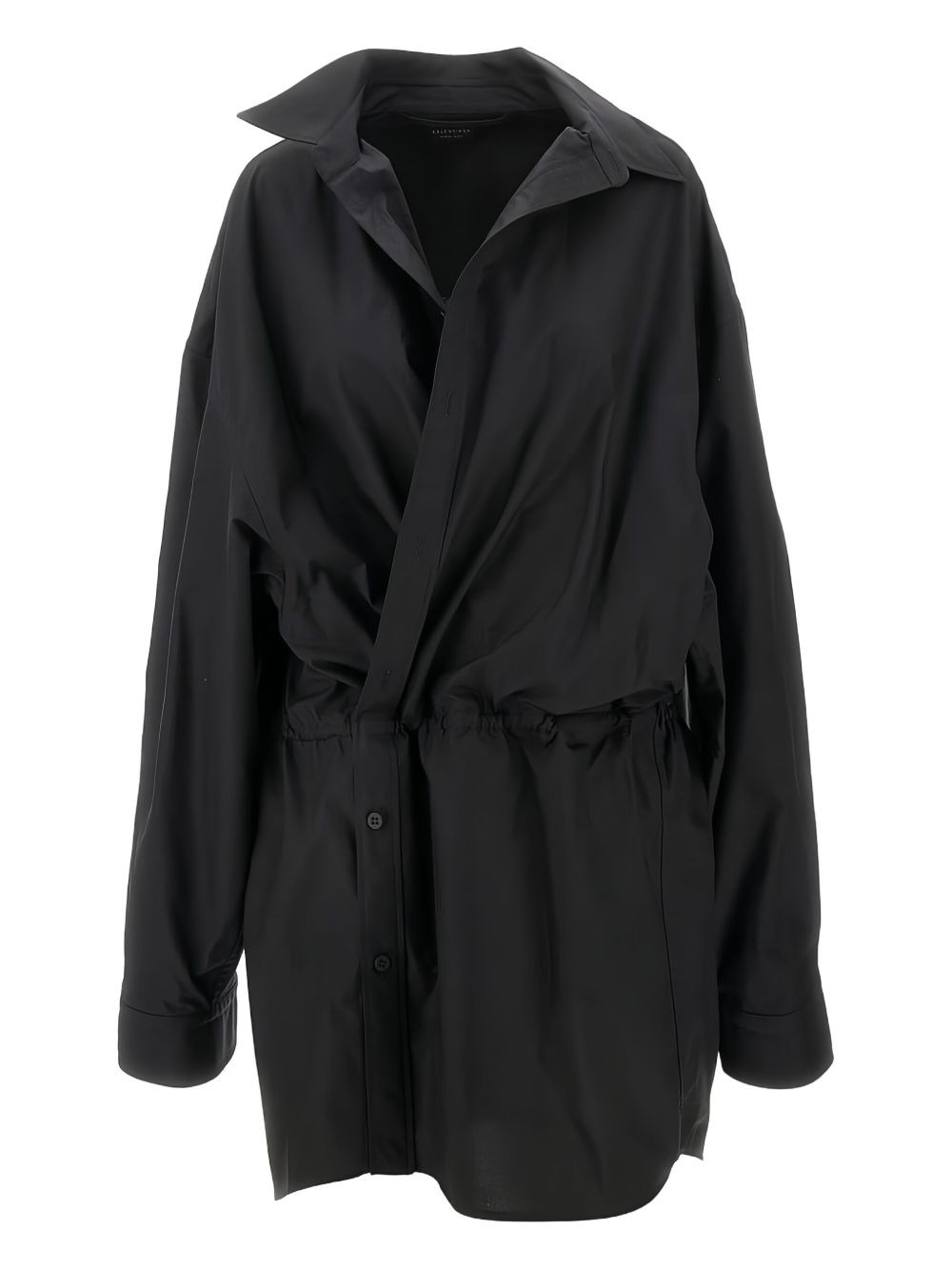 drawstring shirt mini dress - 1